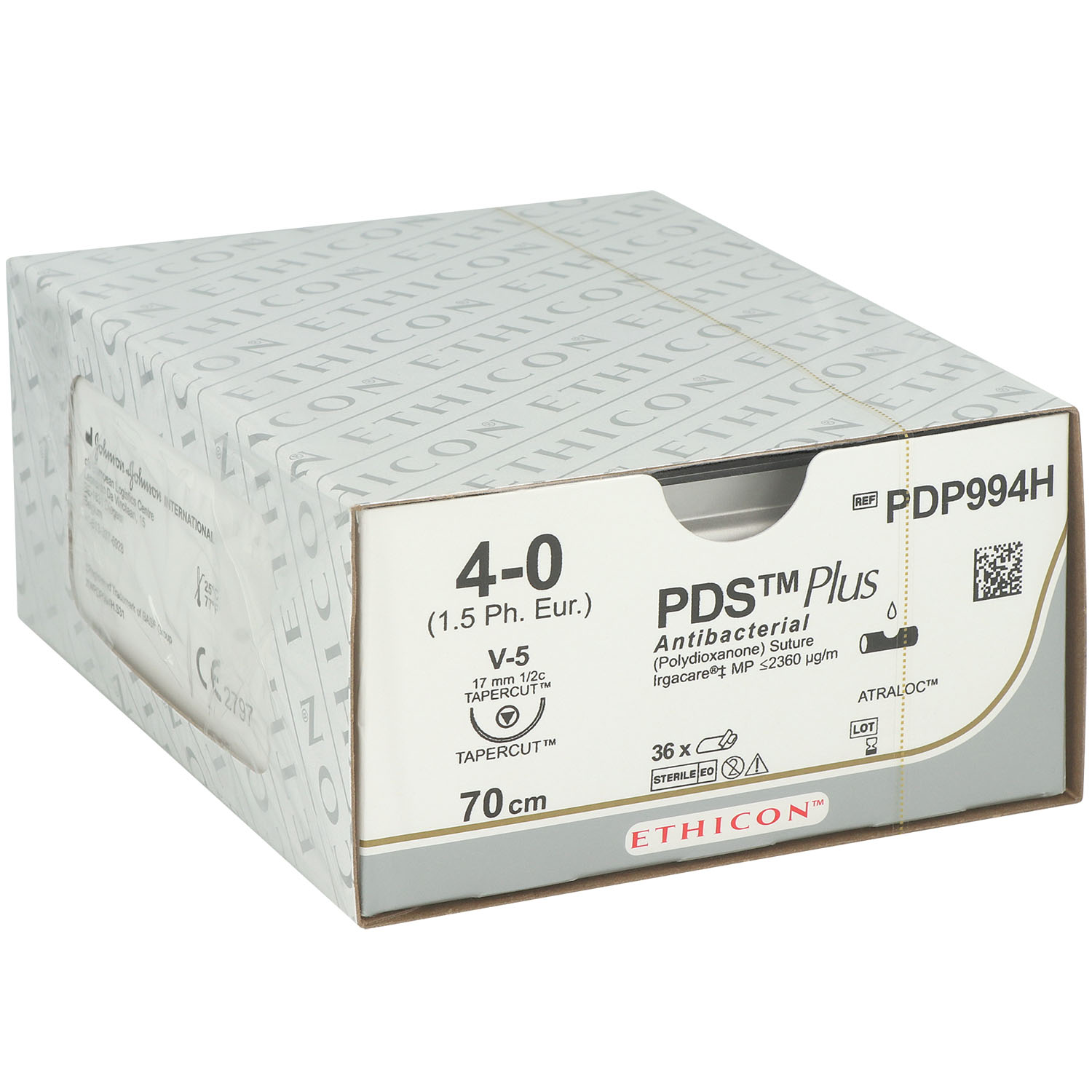 PDS Plus violett monofil PDP994H V5 17 mm; 4-0 70 cm - 36 St.