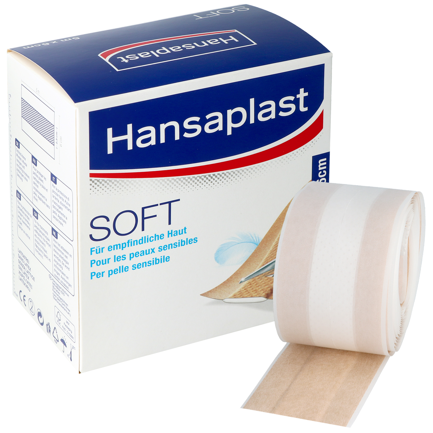 Hansaplast Soft Wundpflaster 5 m x 6 cm