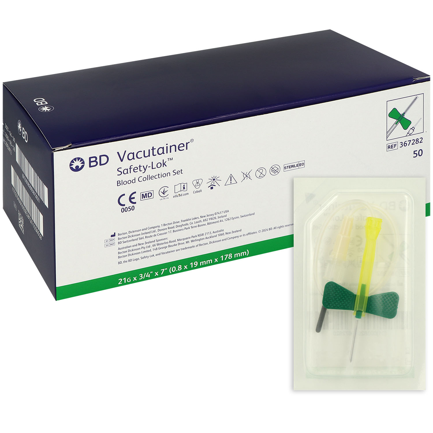 BD Vacutainer Safety-Lok Blutentnahmeset, ohne Halter