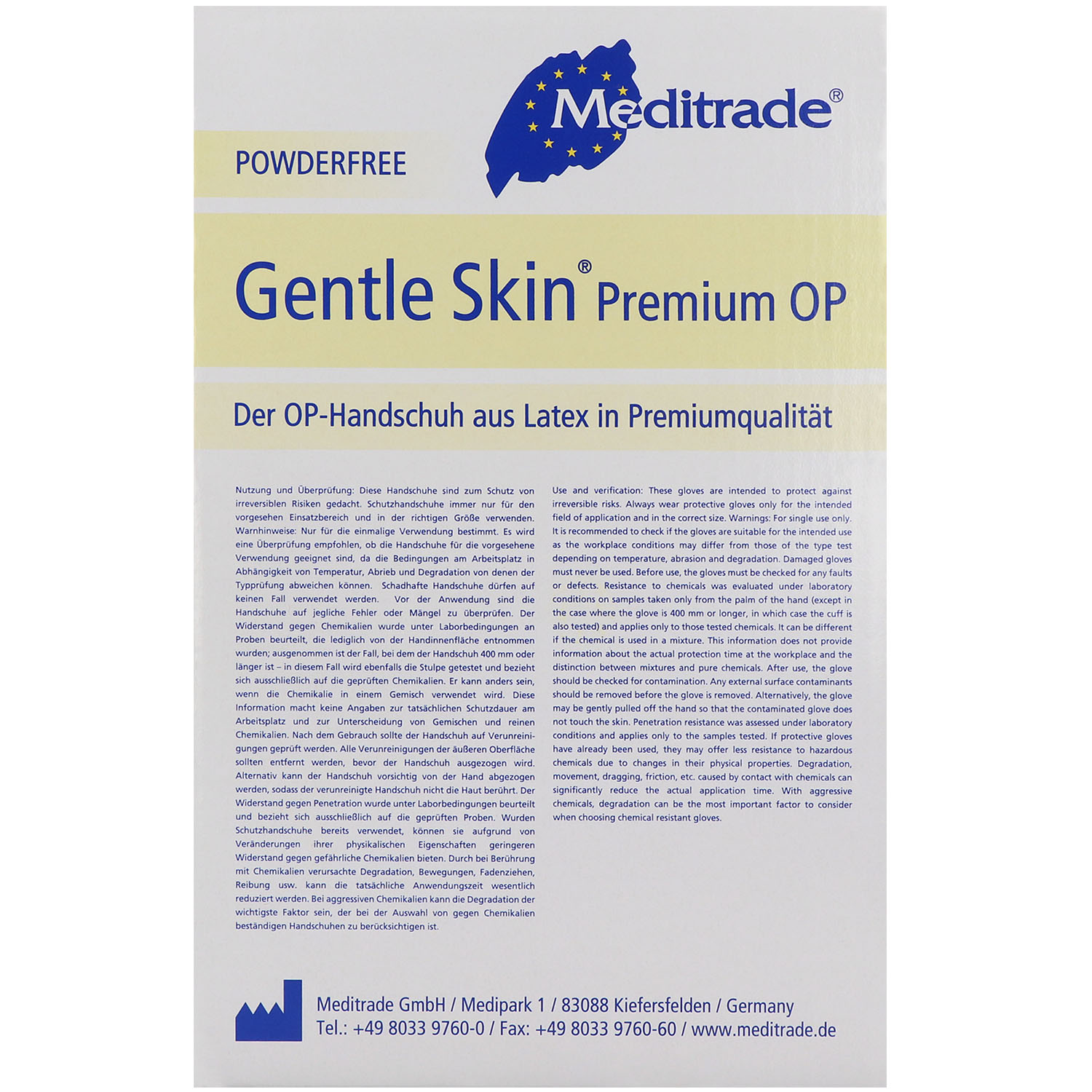 Gentle Skin Premium OP-Handschuhe Latex puderfrei steril,