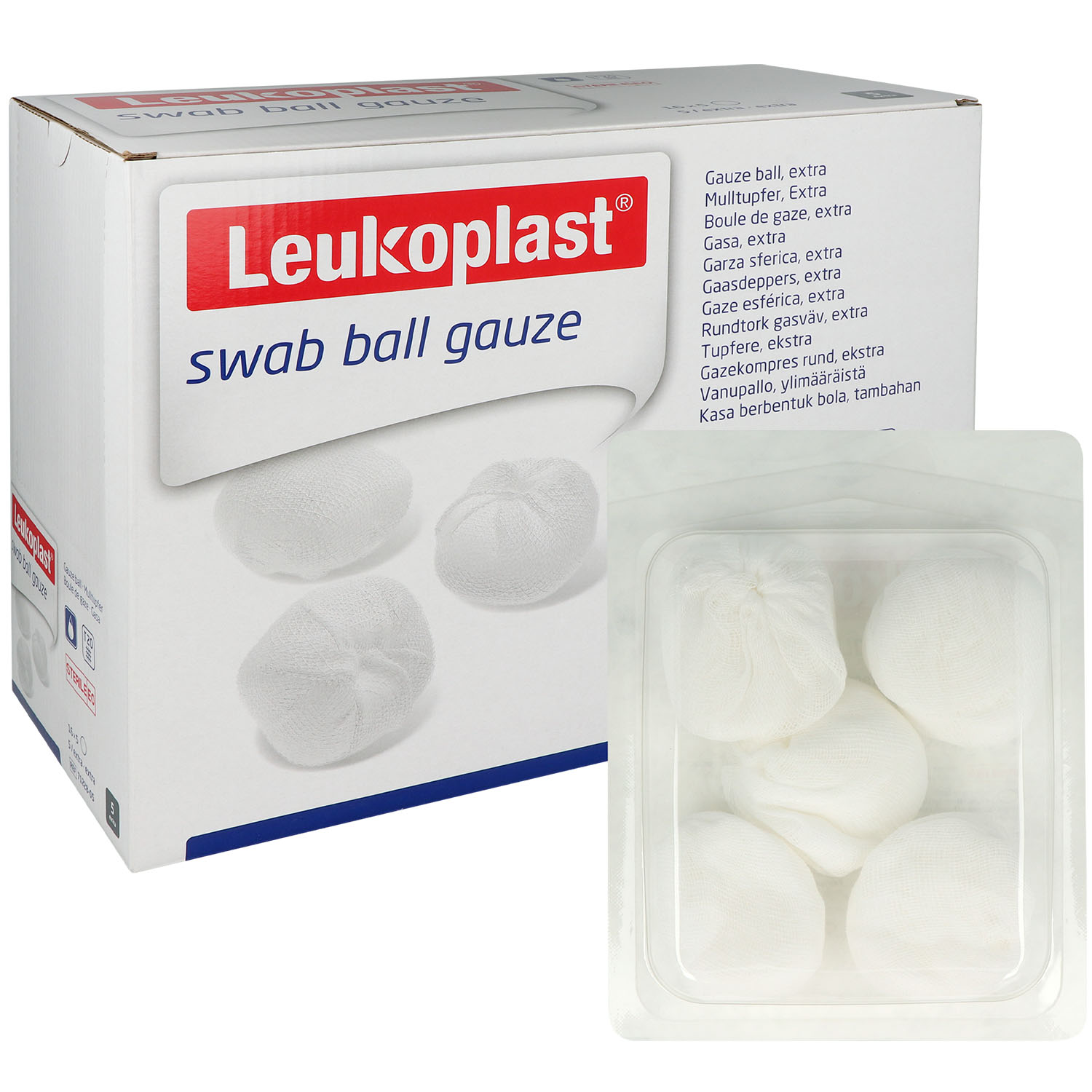 Leukoplast swab ball gauze sterile Baumwolltupfer - 20-fädig  