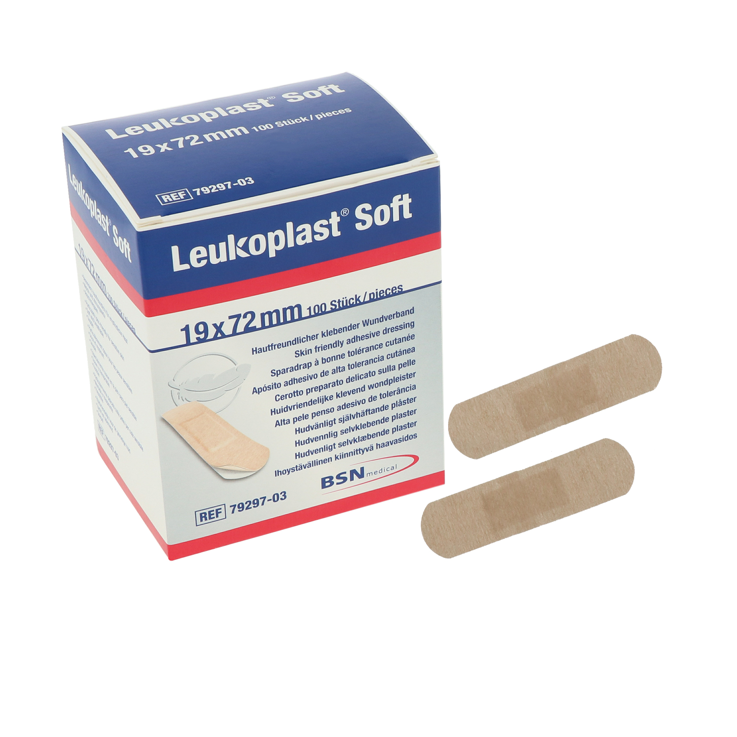 Leukoplast 19 x 72 mm (100 St.) soft strips