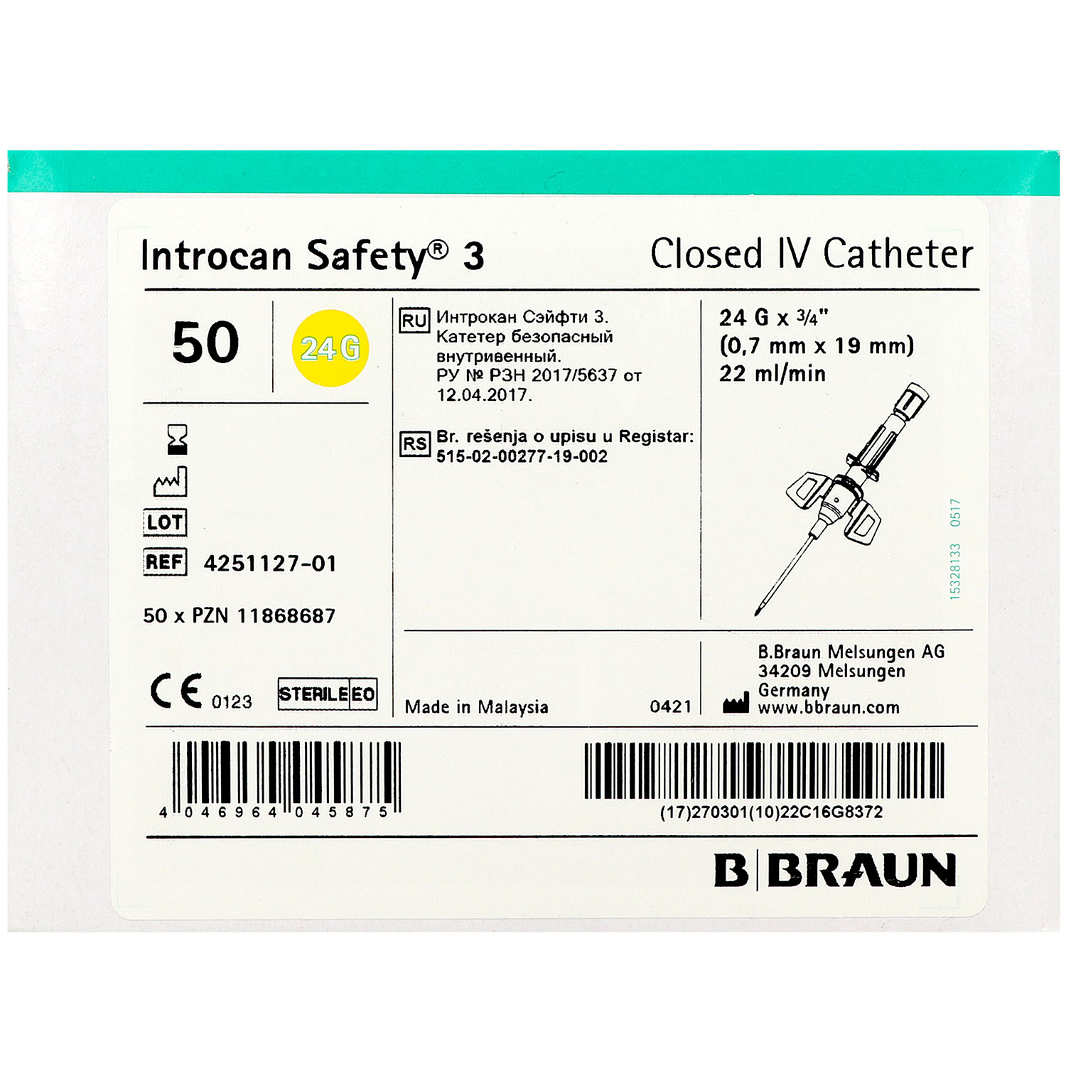 Introcan Safety 3 PUR Venenverweilkanüle
