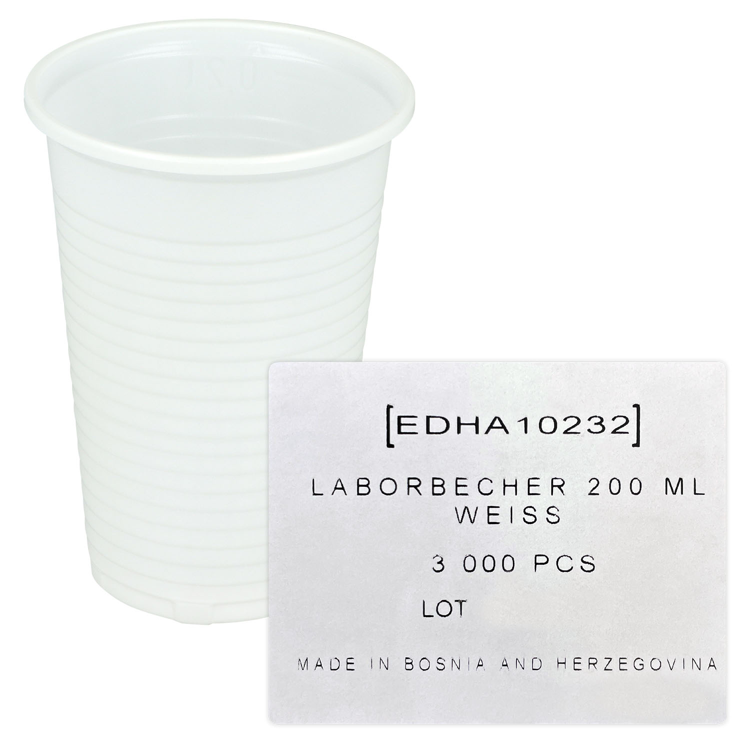 Laborbecher, weiß - 3000 St.