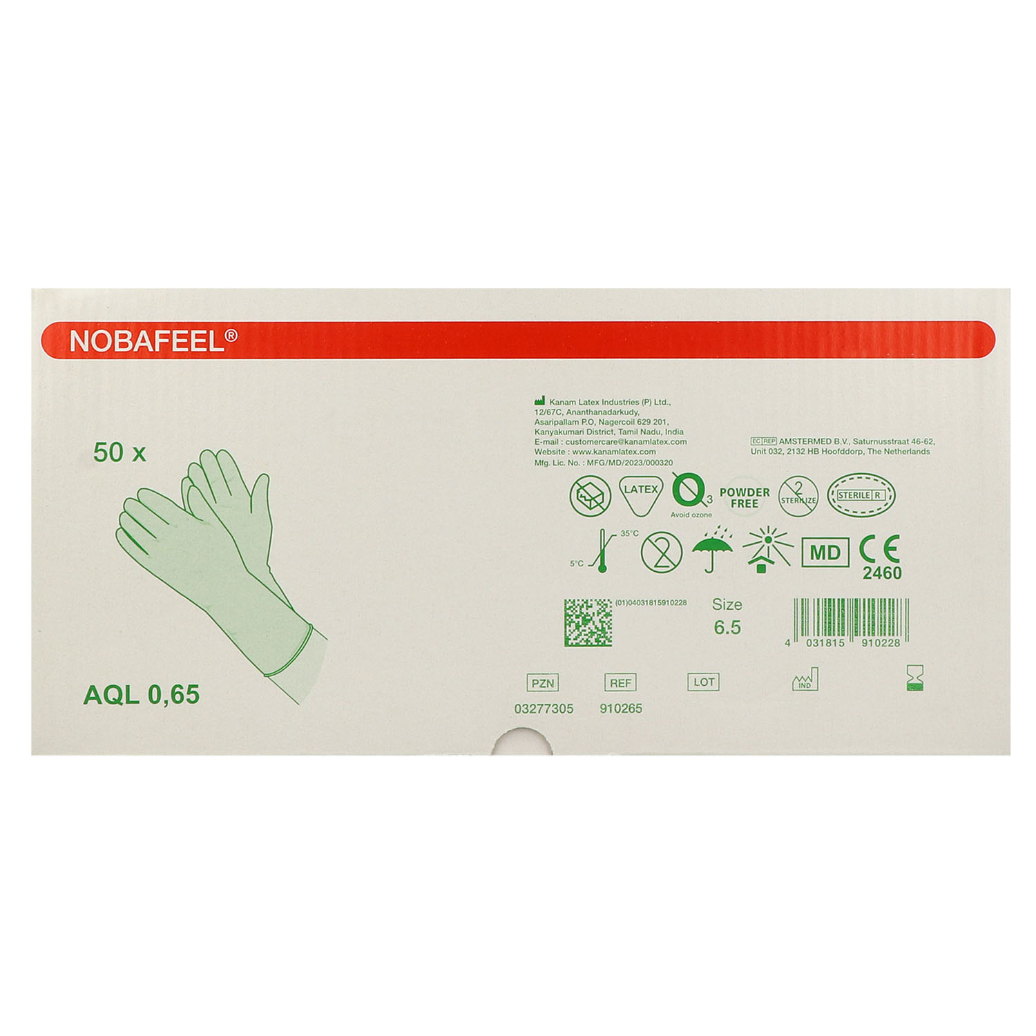 Nobafeel OP-Handschuhe, puderfrei und steril