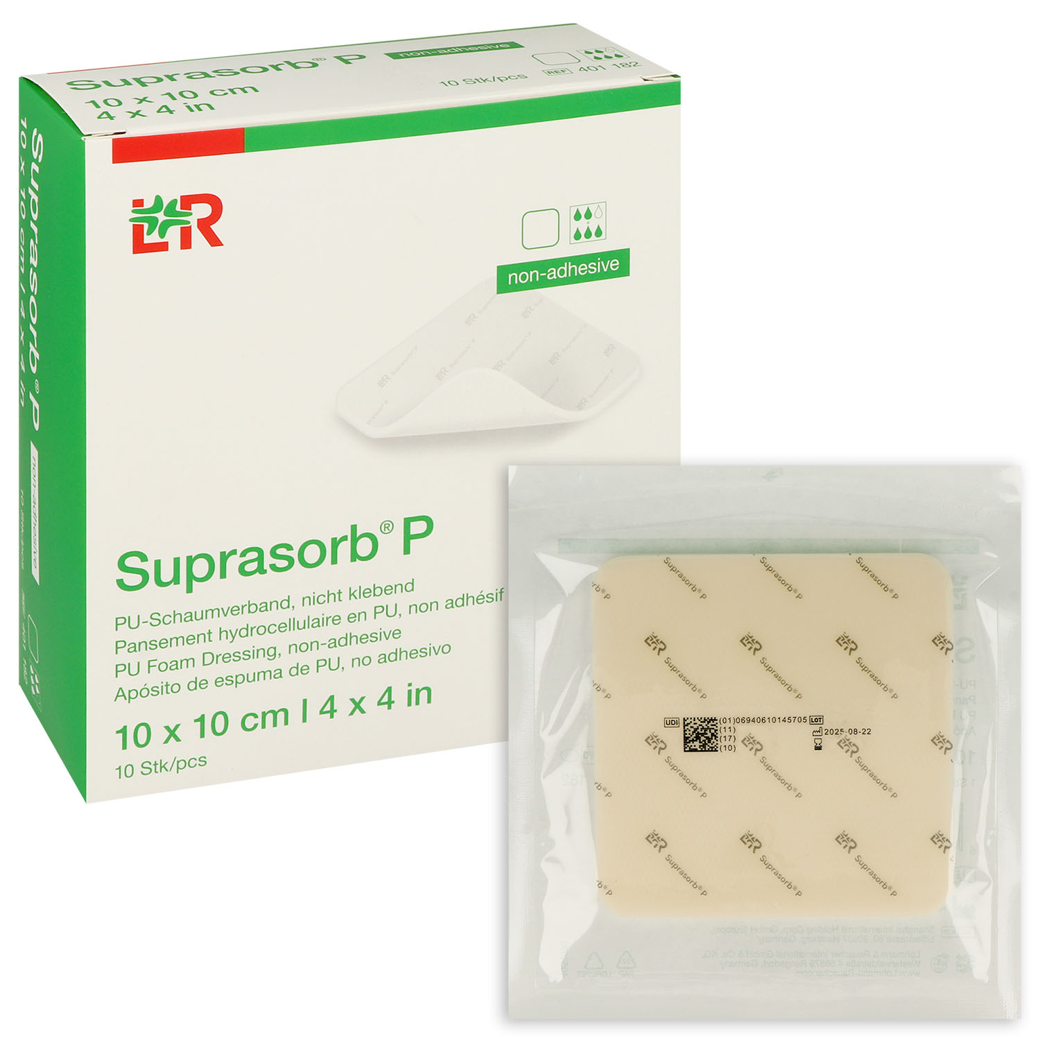 Suprasorb P PU-Schaumverband, steril, nicht klebend