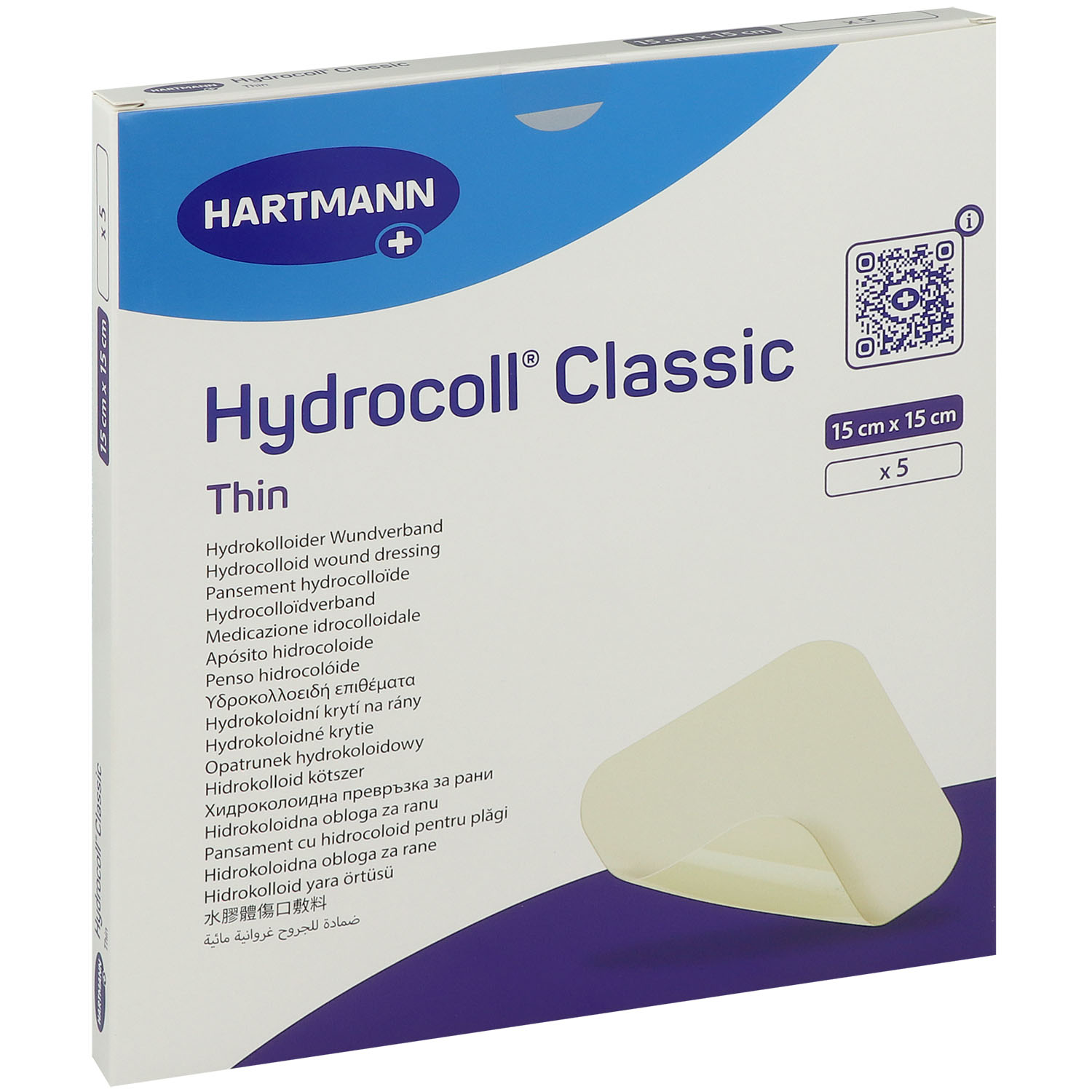 Hydrocoll Classic Thin Hydrokolloid-Verband 15 x 15 cm - 5 St.