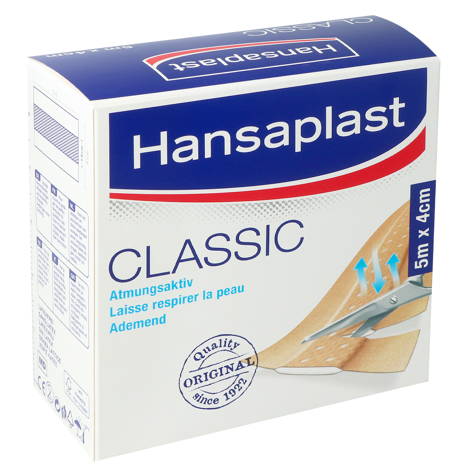 Hansaplast Classic Pflaster 5 m x 4 cm - 1 Stück
