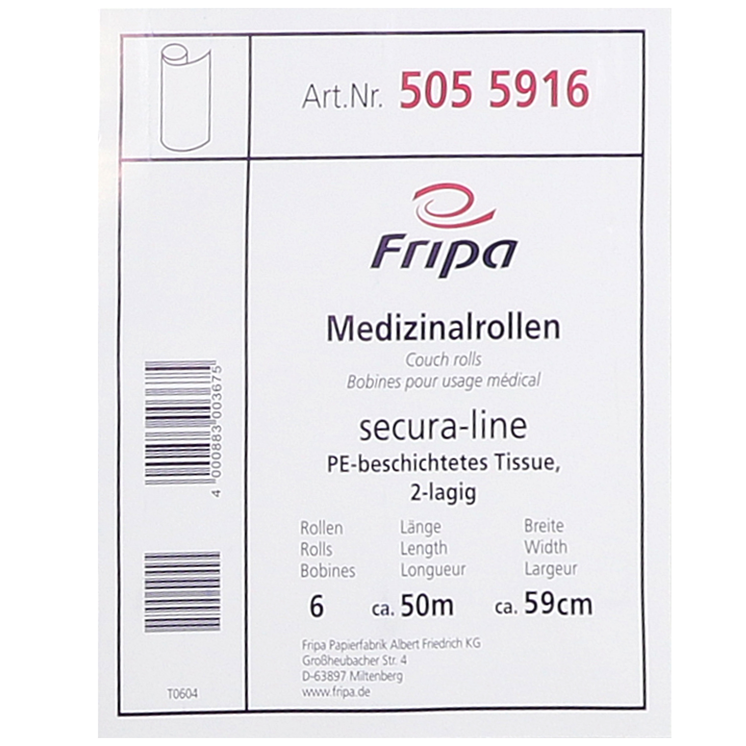 Fripa secura-line Ärztekrepp / Liegenpapier