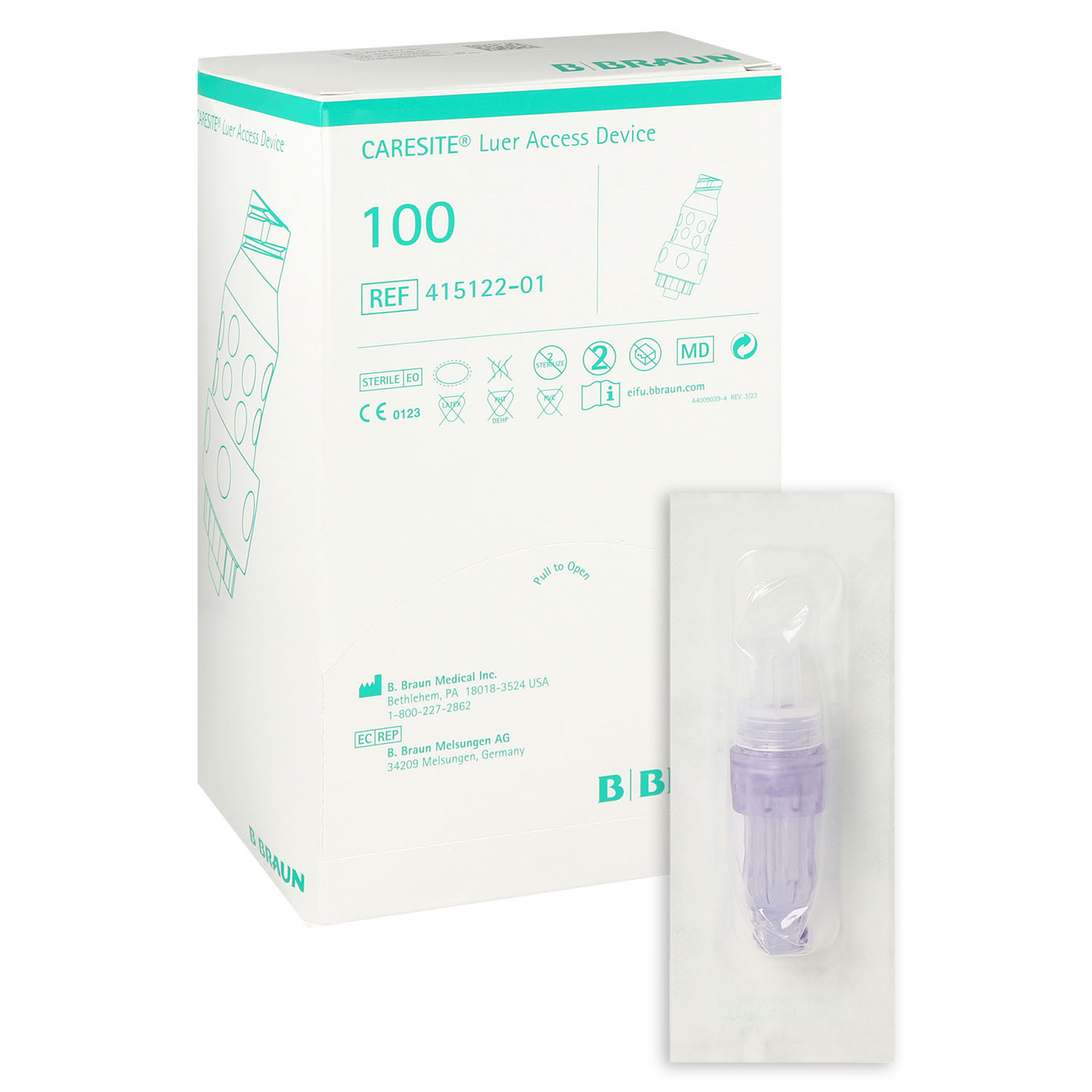 Caresite Membranventil, nadelfreier Luer-Zugangskonnektor - 100 St.