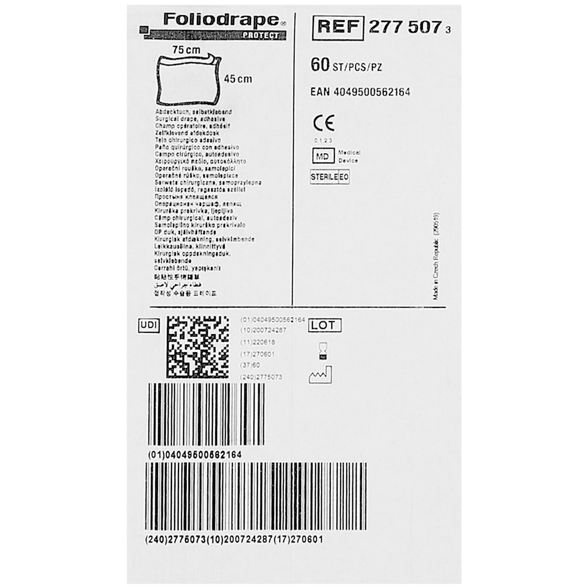 Foliodrape Protect Abdecktuch selbstklebend steril einzeln verpackt