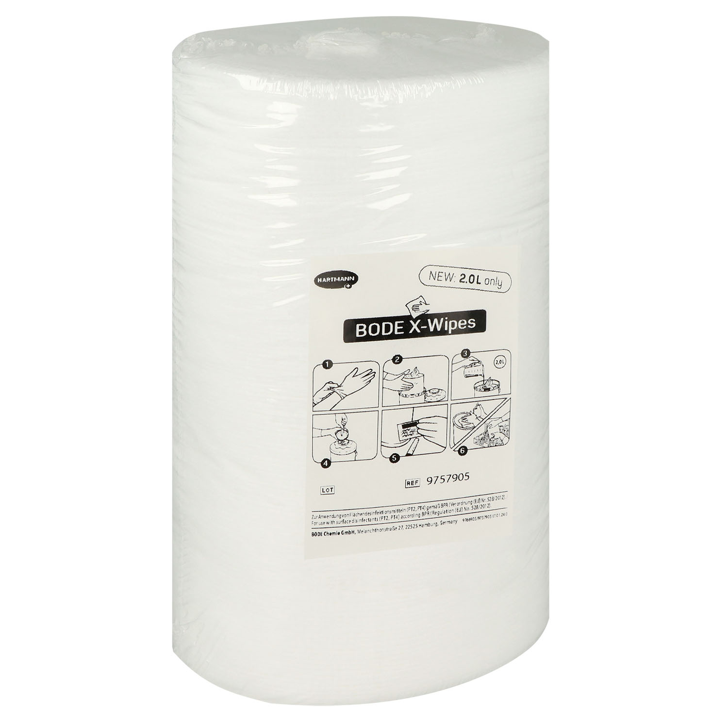 BODE X-Wipes 90 Tücher - 1 Vliersrolle