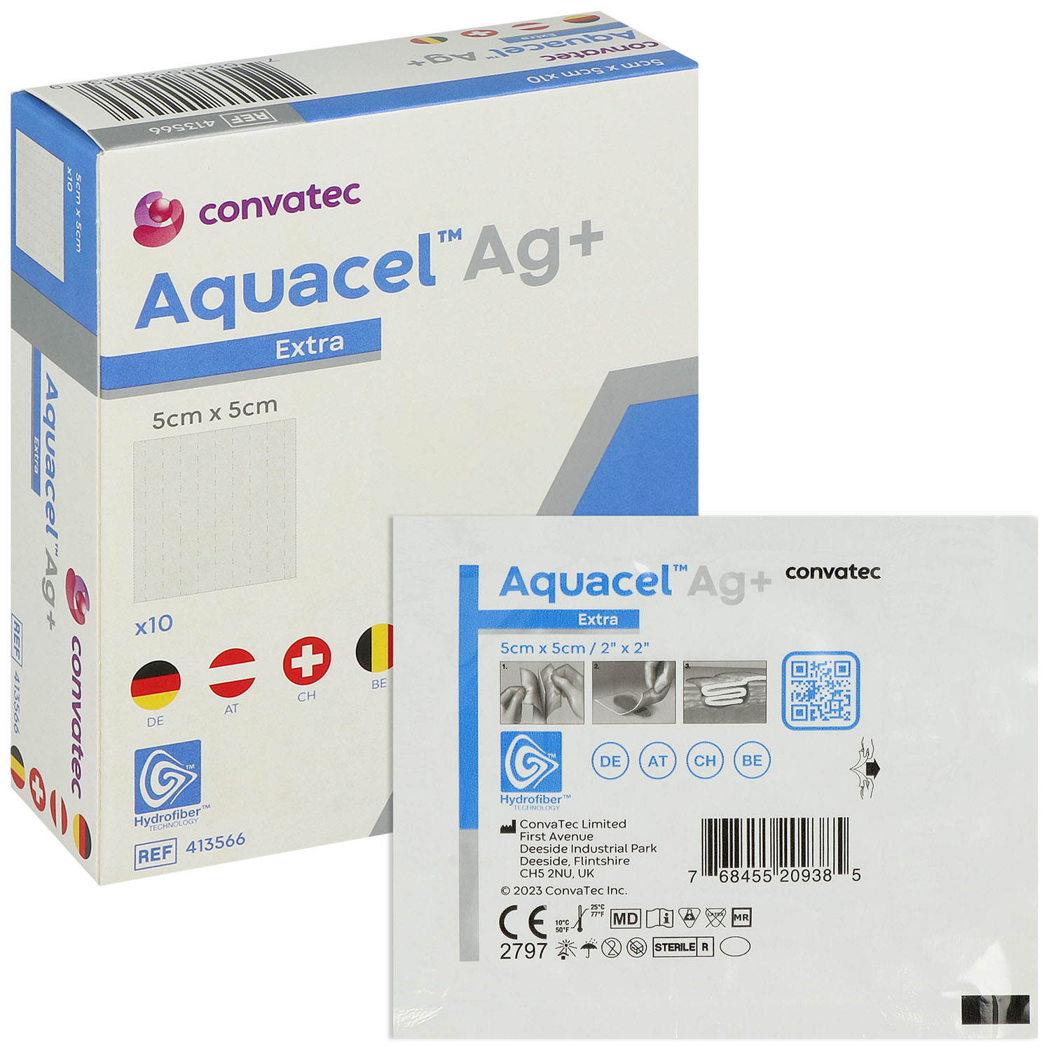 AQUACEL Ag+ Extra 5 x 5 cm (10 St.)