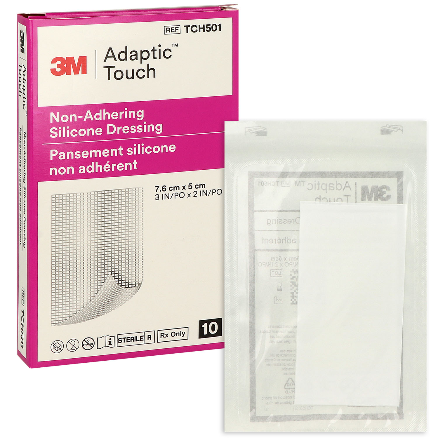 Adaptic Touch 7.6 cm x 5 cm - 10 St.