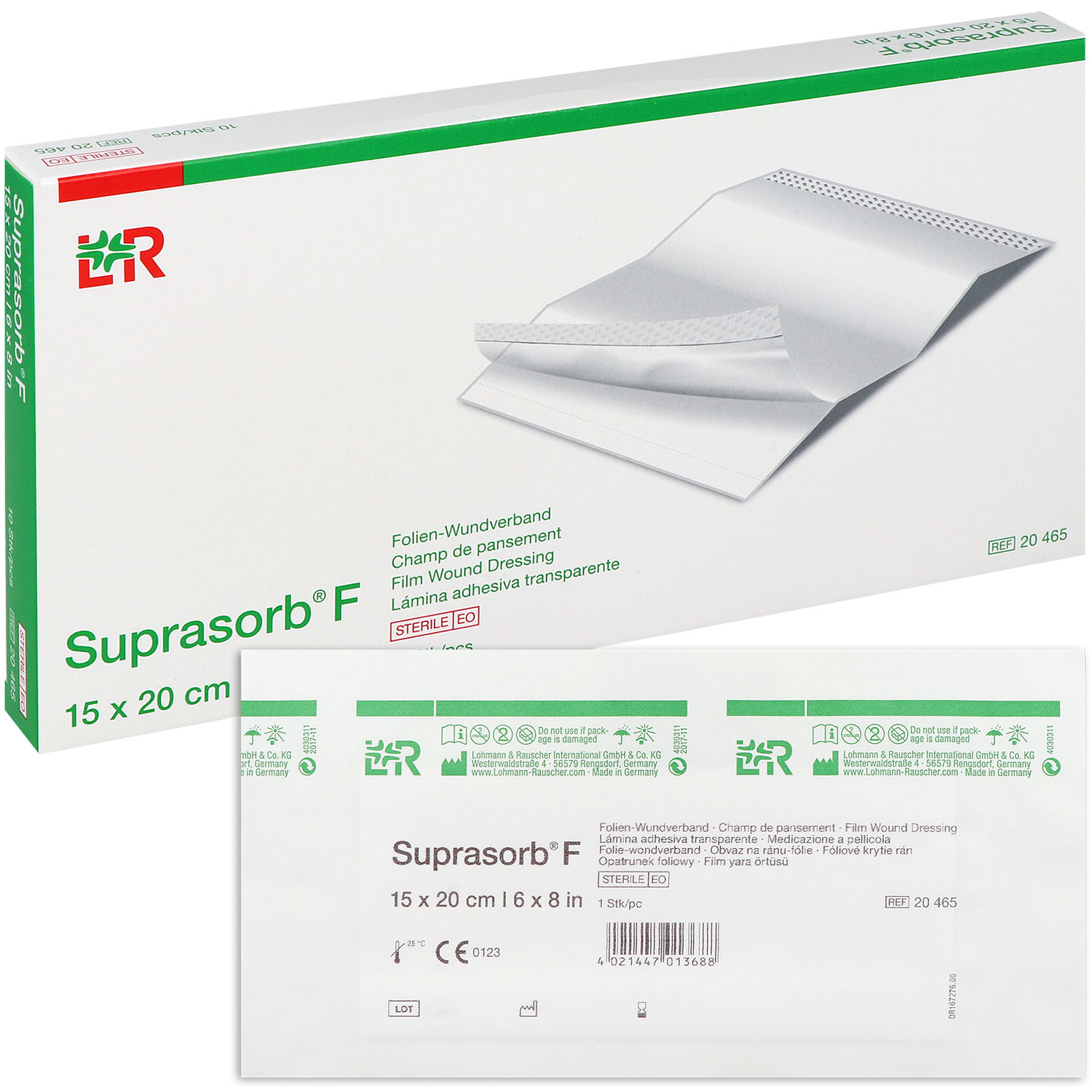 Suprasorb F Folien Wundverband einzeln entsiegelt