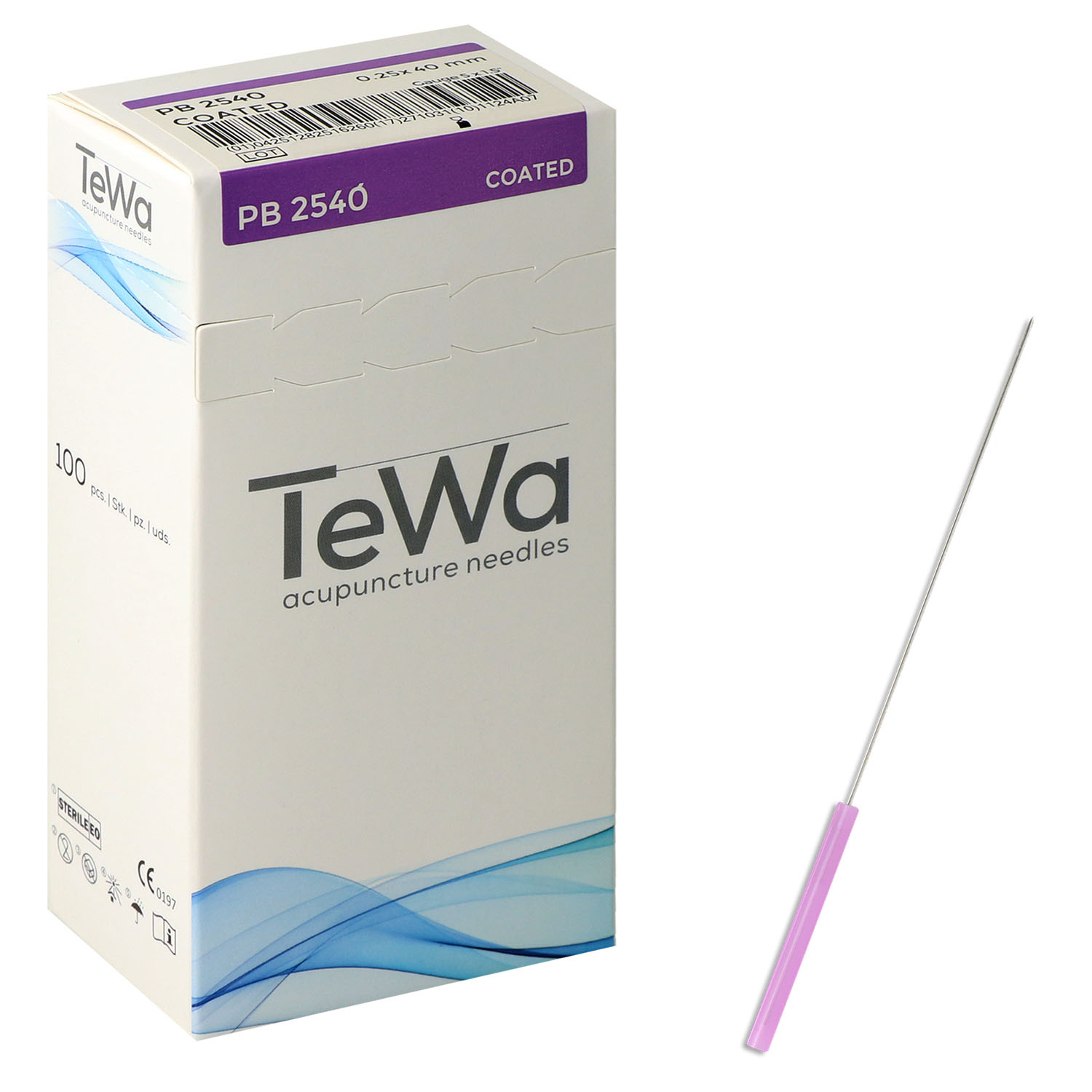 TeWa Akupunkturnadeln ohne Führungsröhrchen PB-Typ Kunststoff