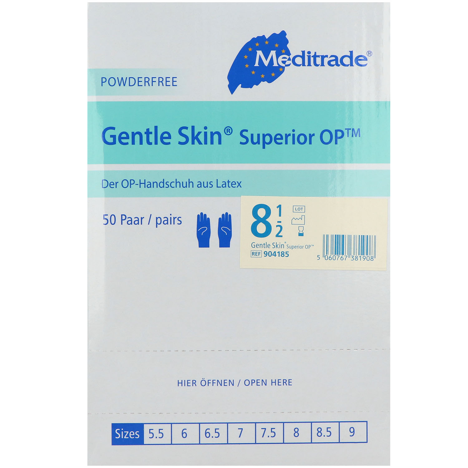 Gentle Skin Superior OP-Handschuhe Latex, puderfrei, steril Gentle Skin Superior OP-Handschuhe Latex, puderfrei, steril