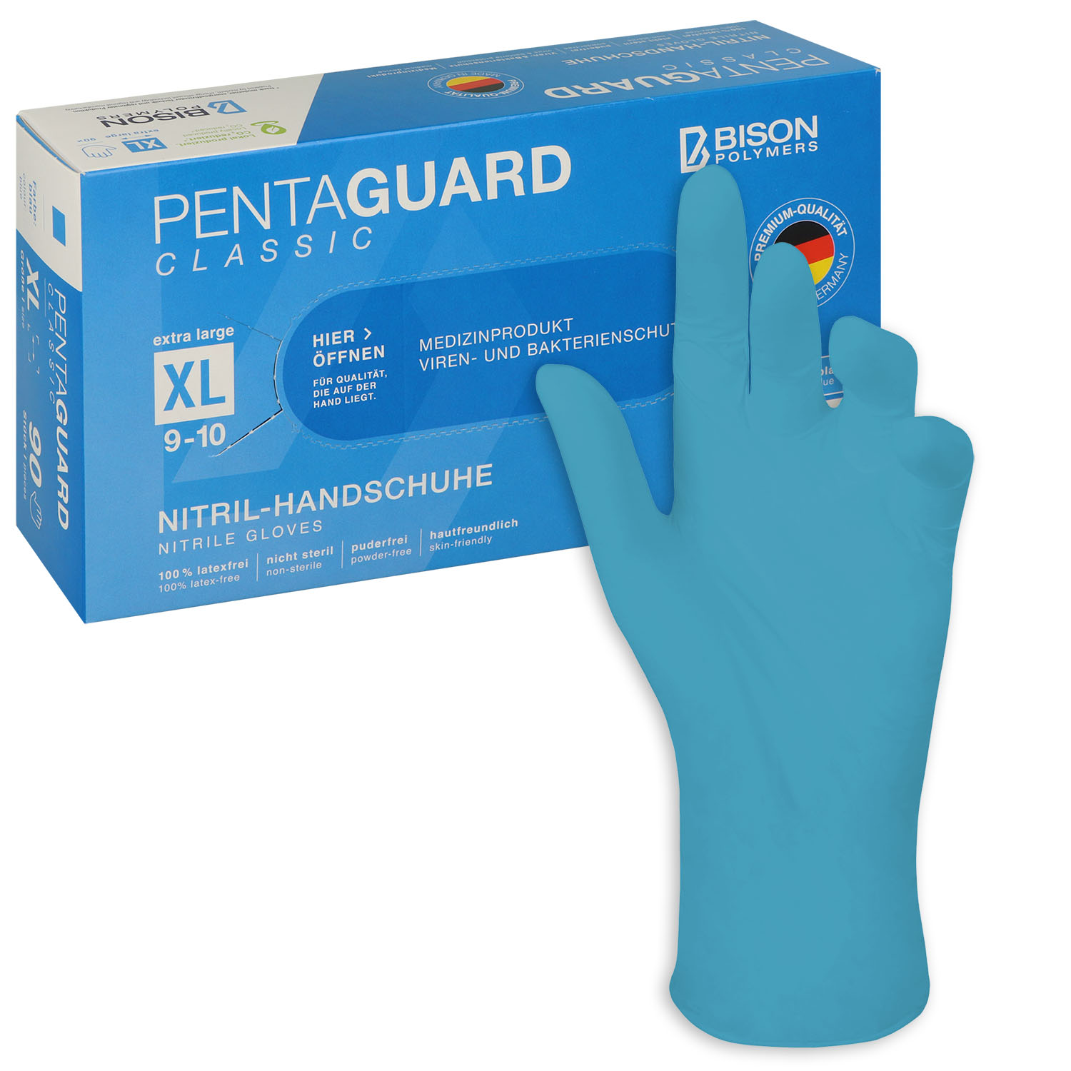 PENTAGUARD Classic - Nitril Einmalhandschuhe, puderfrei & latexfrei