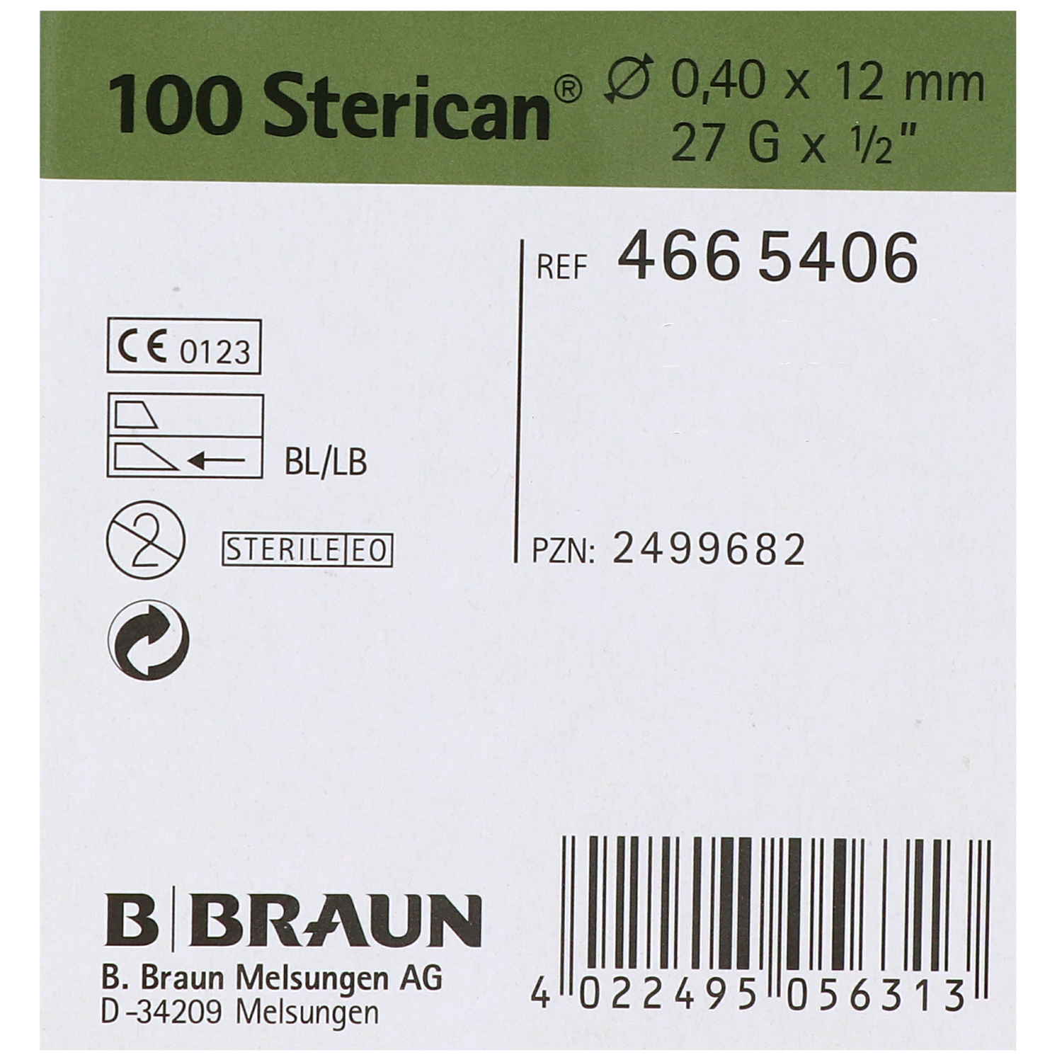 STERICAN Einmal-Kanülen in Sondergrößen