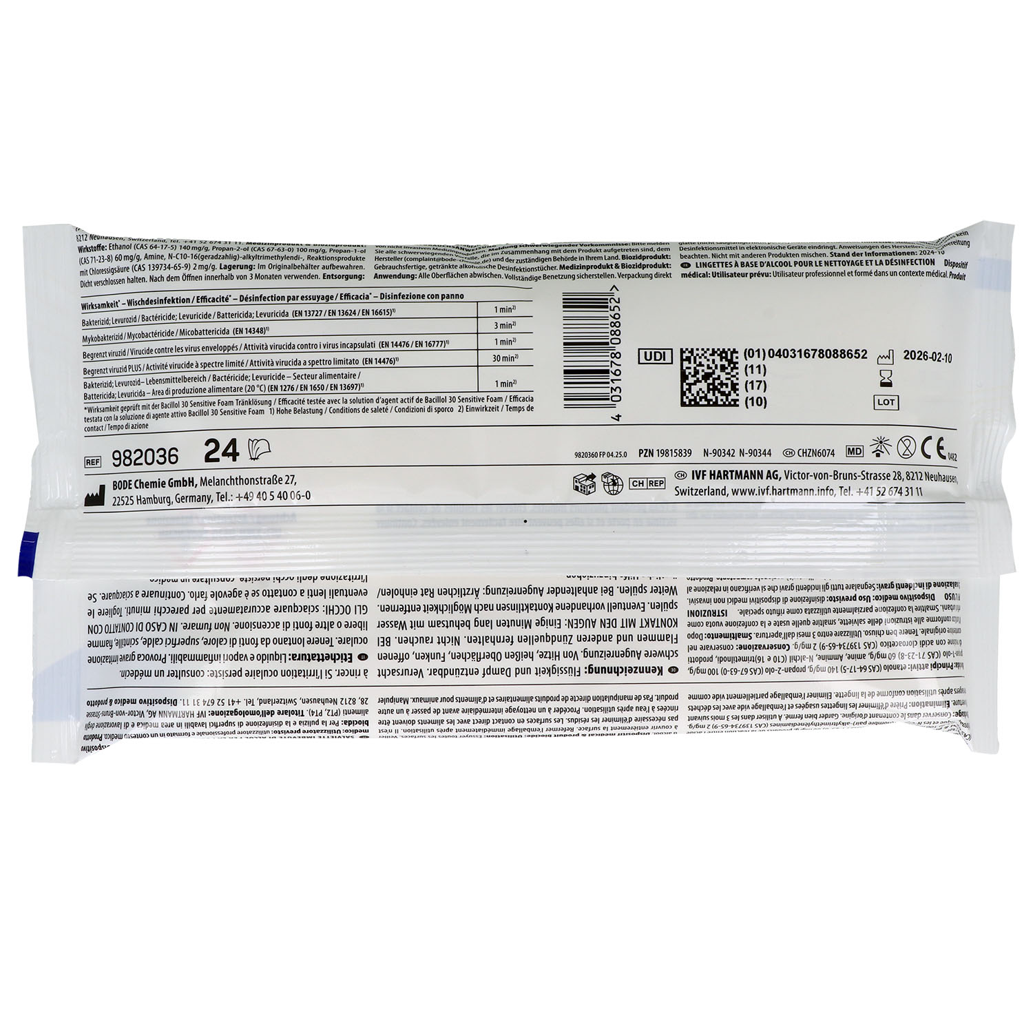 Bacillol 30 Sensitive Green Tissues
