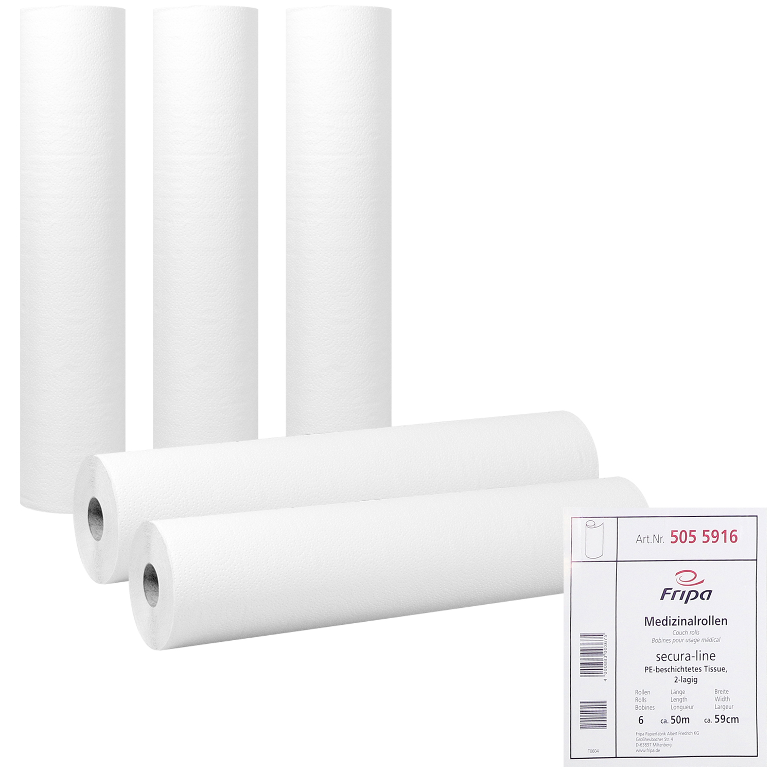 Fripa Ärztekrepp 2 lagig 59 cm x 50 m (6 Rollen)