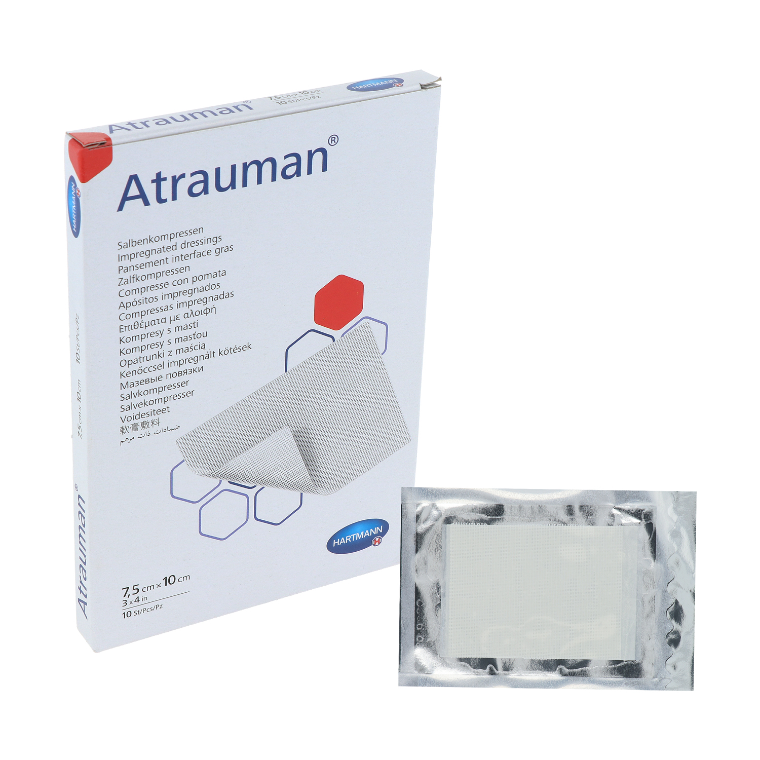 Atrauman 7,5 x 10 cm Salbenkompresse (10 St.)