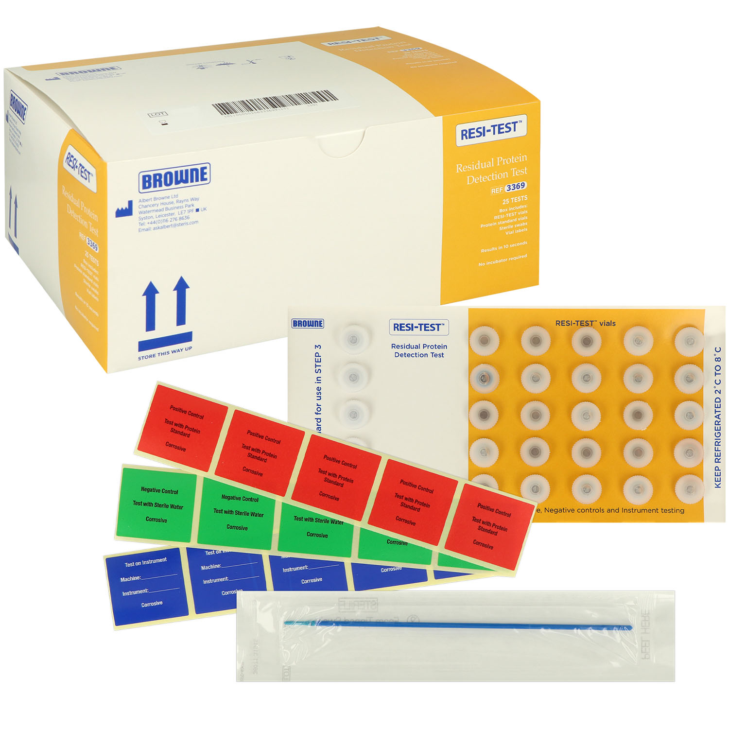 Browne RESI-TEST Proteinnachweis-Kit - 25 St.
