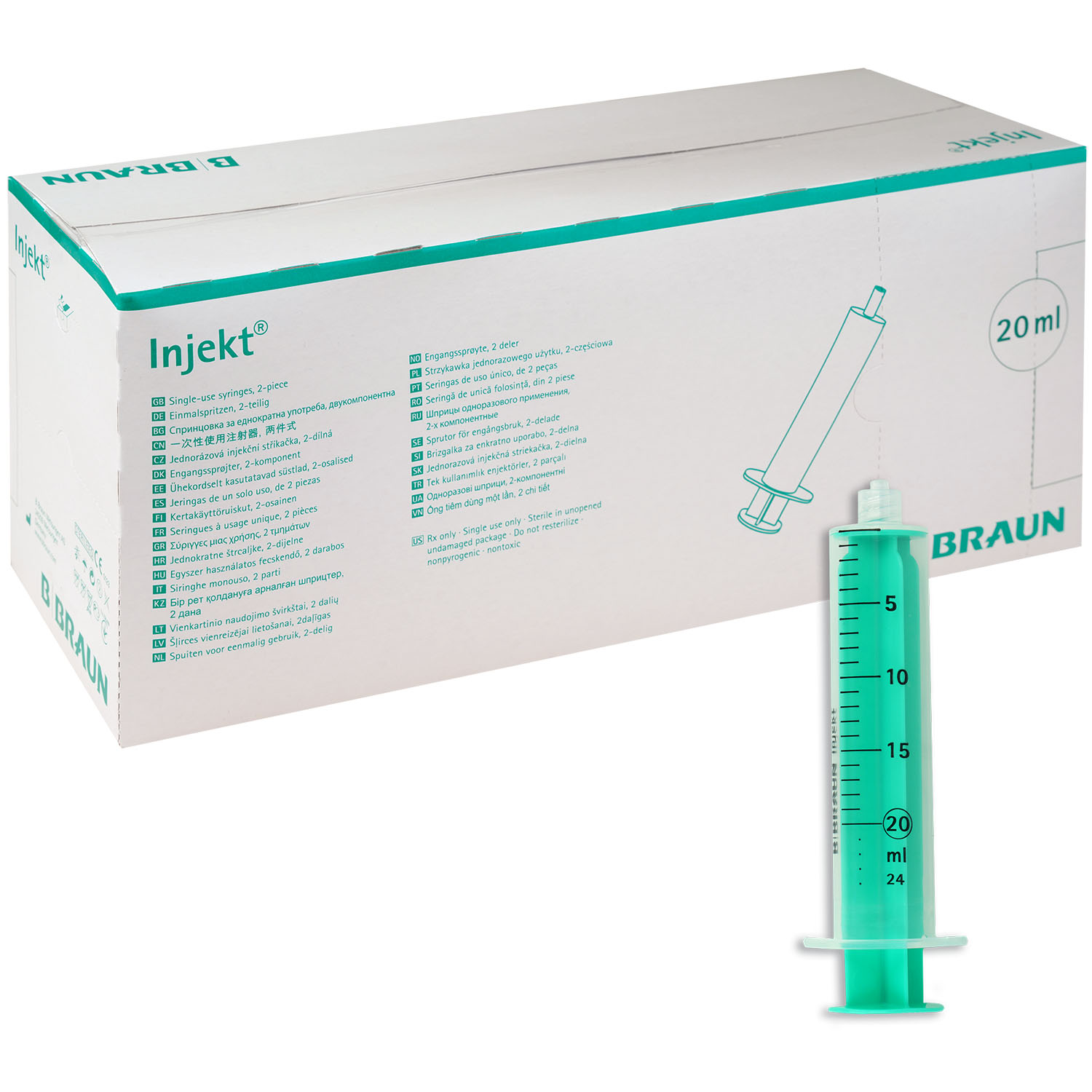 Injekt® 20 ml Einmalspritzen zentrisch (100 St.) kaufen