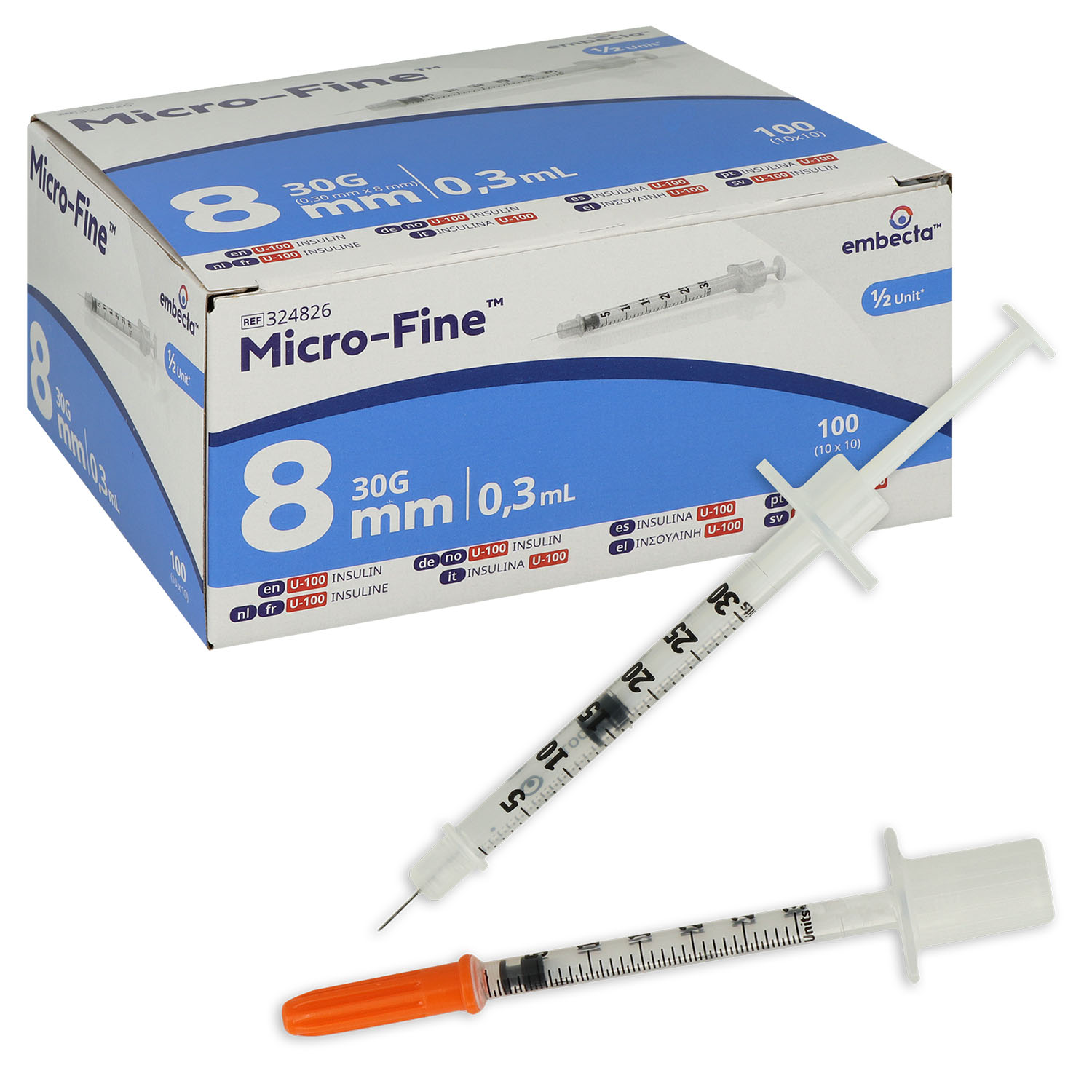 Micro-Fine Insulinspritzen mit Kanüle