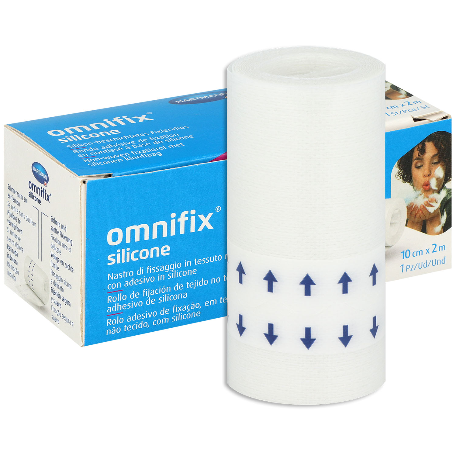 Omnifix silicone Fixiervlies 10 cm x 2 m - 1 St.
