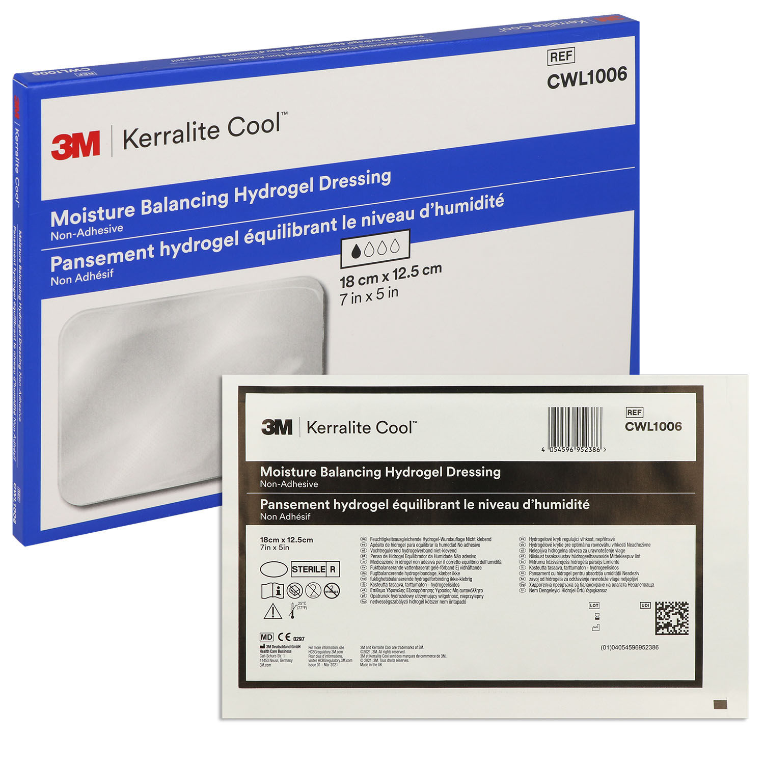 3M Kerralite Cool Feuchtigkeitsregulierende Hydrogelwundauflage