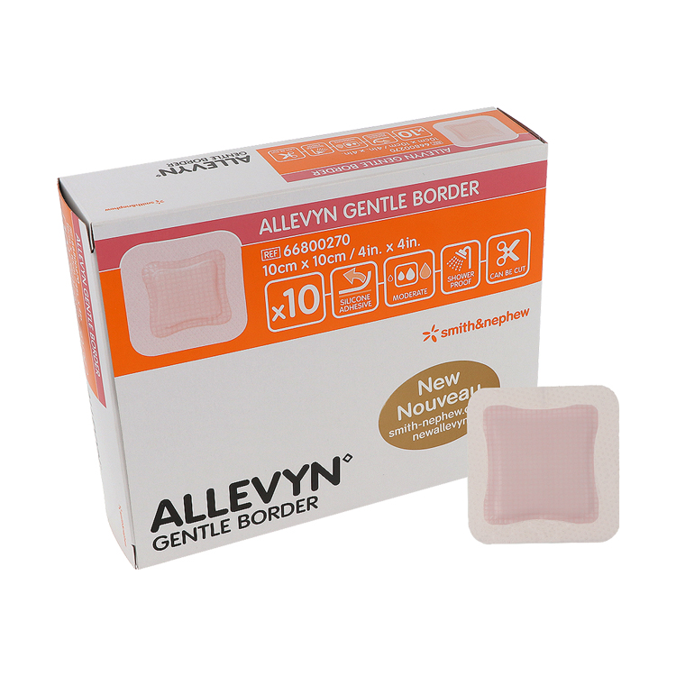 ALLEVYN Gentle Border 10 x 10 cm Schaumverband (10 St.)