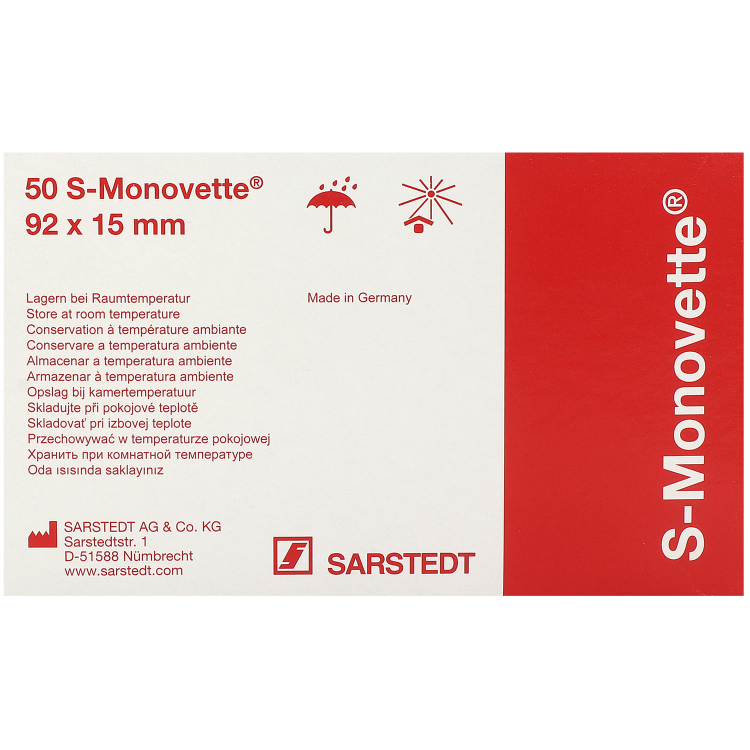 S-Monovetten CPDA mit Papieretikett