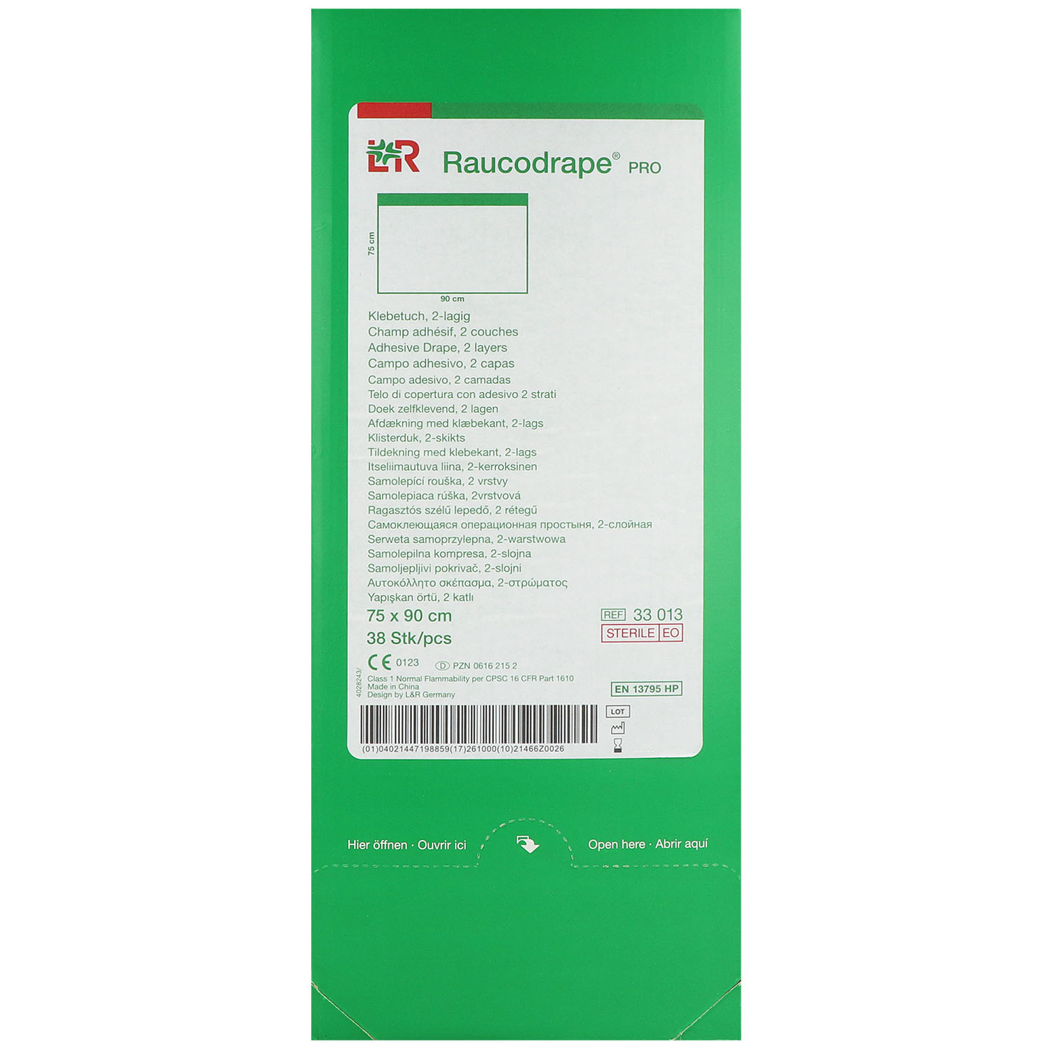 Raucodrape PRO Klebetücher steril 2-lagig
