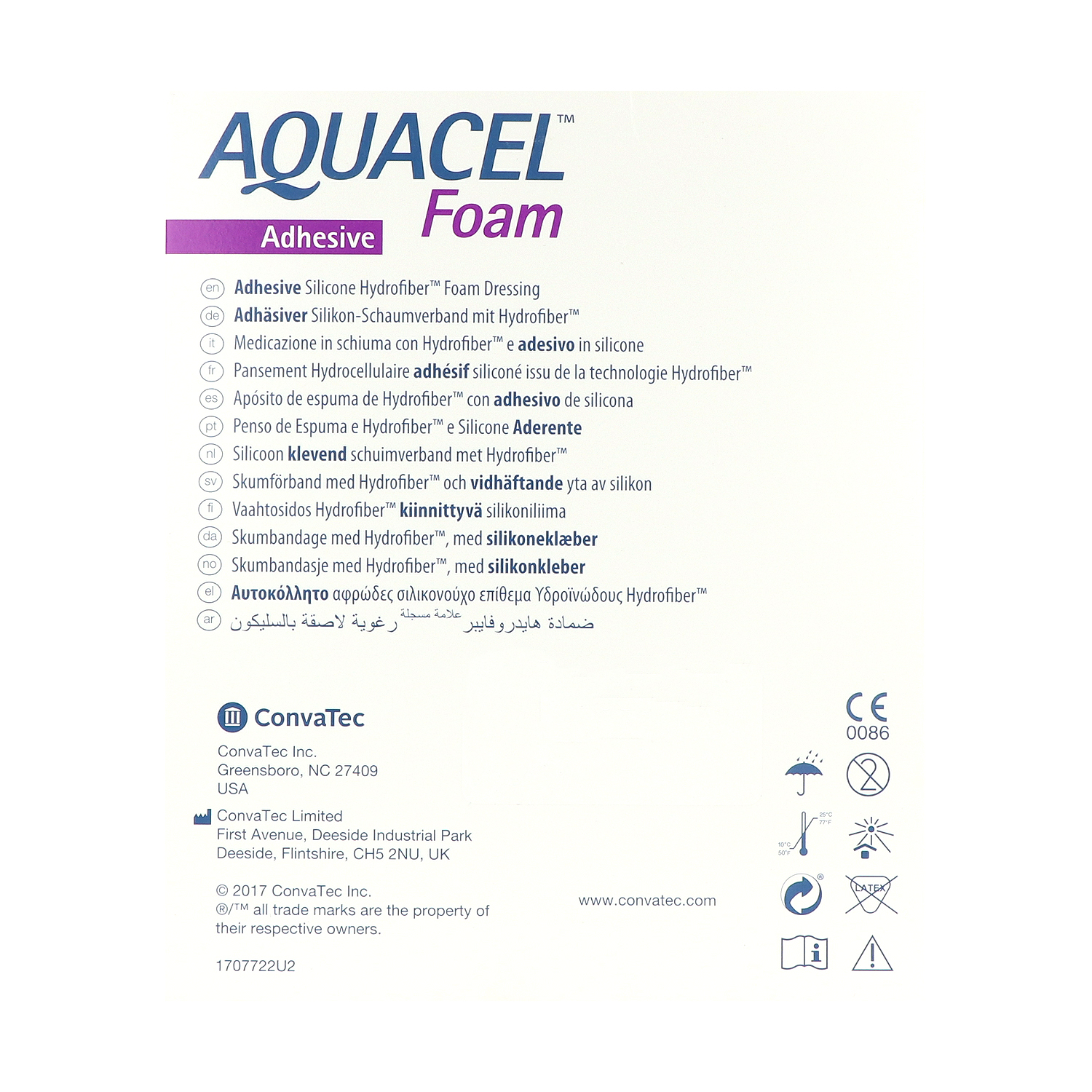 Aquacel Foam adhäsiv, haftender Schaumverband Aquacel Foam adhäsiv, haftender Schaumverband