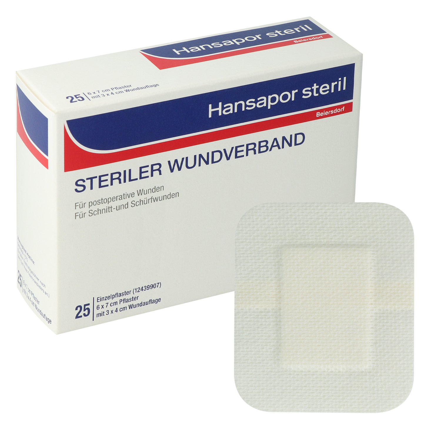 Hansapor steril 6 x 7 cm Wundverband (25 Stück)