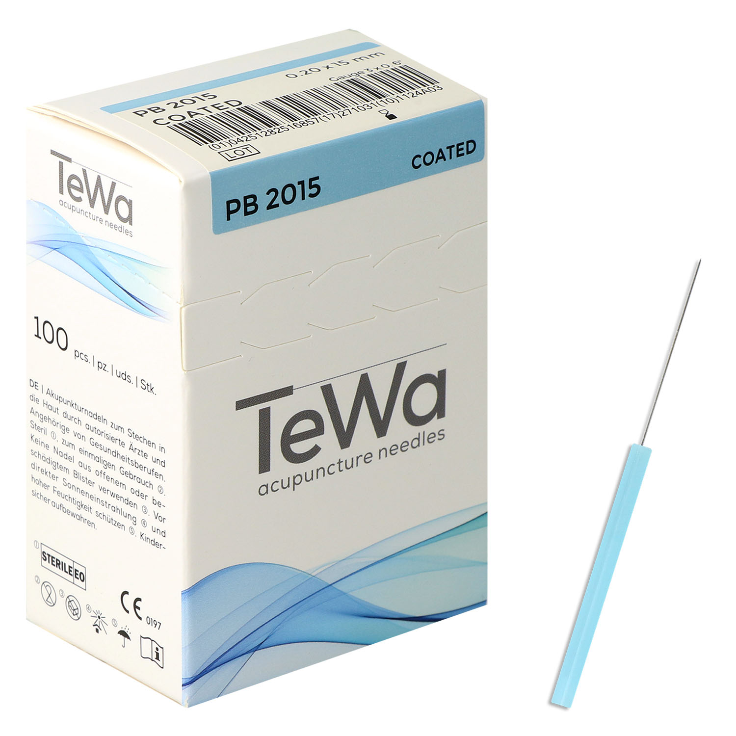 TeWa Akupunkturnadeln ohne Führungsröhrchen PB-Typ Kunststoff