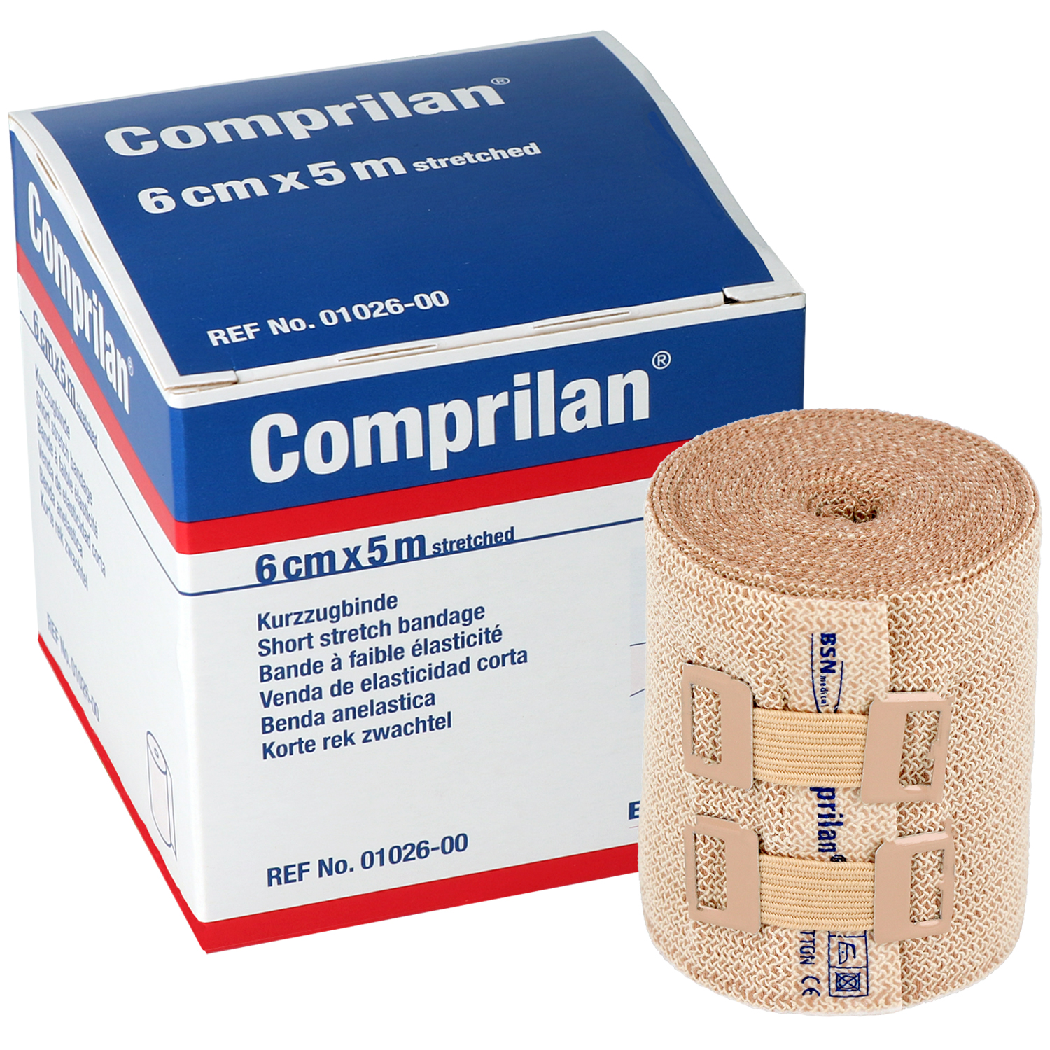 Comprilan 5 m x 6 cm Kompressionsbinde in Faltschachtel