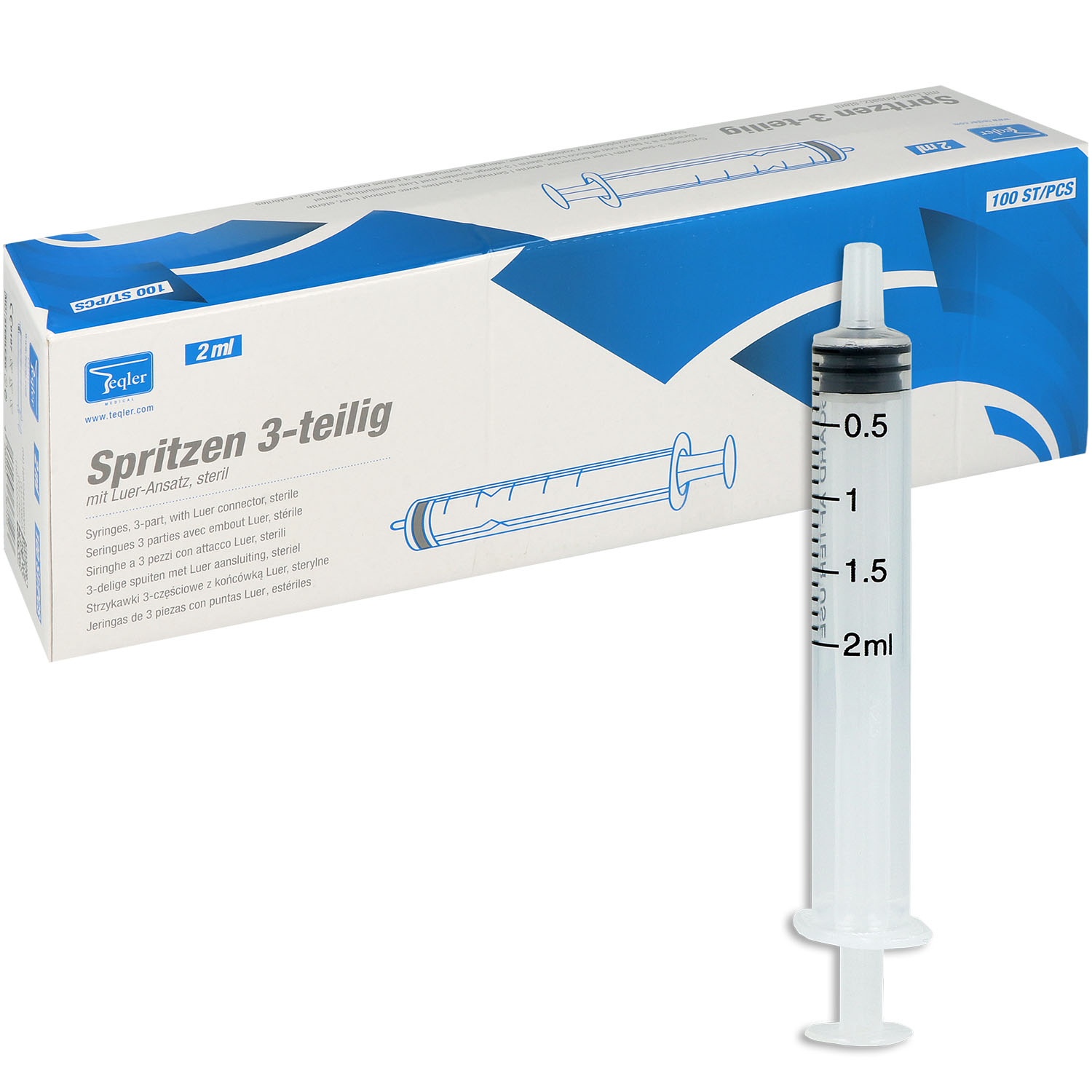 Teqler Einmalspritze 3-teilig