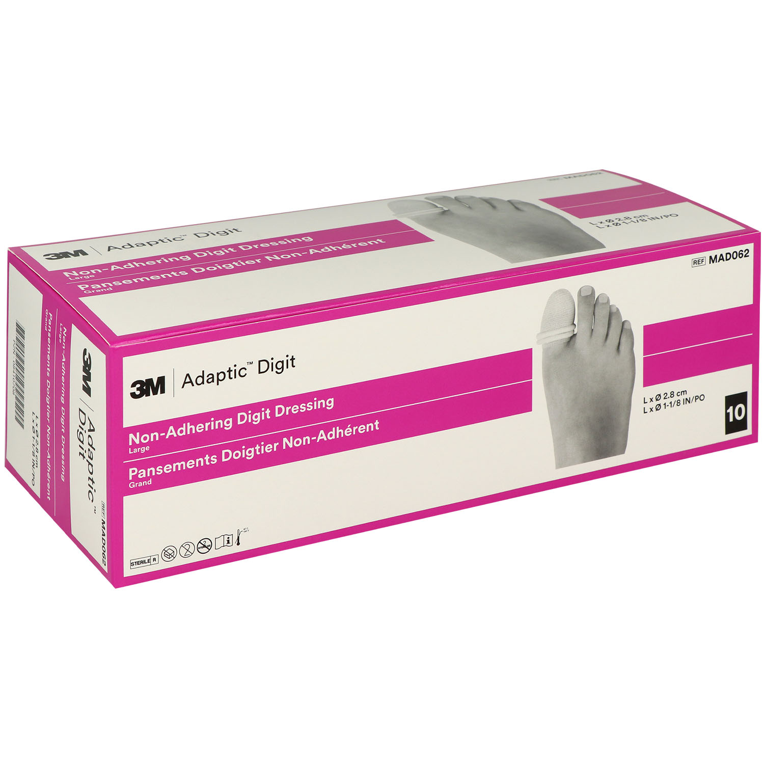 Adaptic Digit Zehenverband Gr. L - 2.8 cm - 10 St.