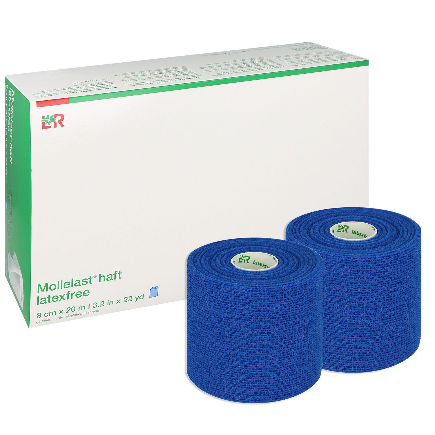 MOLLELAST haft Binden latexfrei, blau