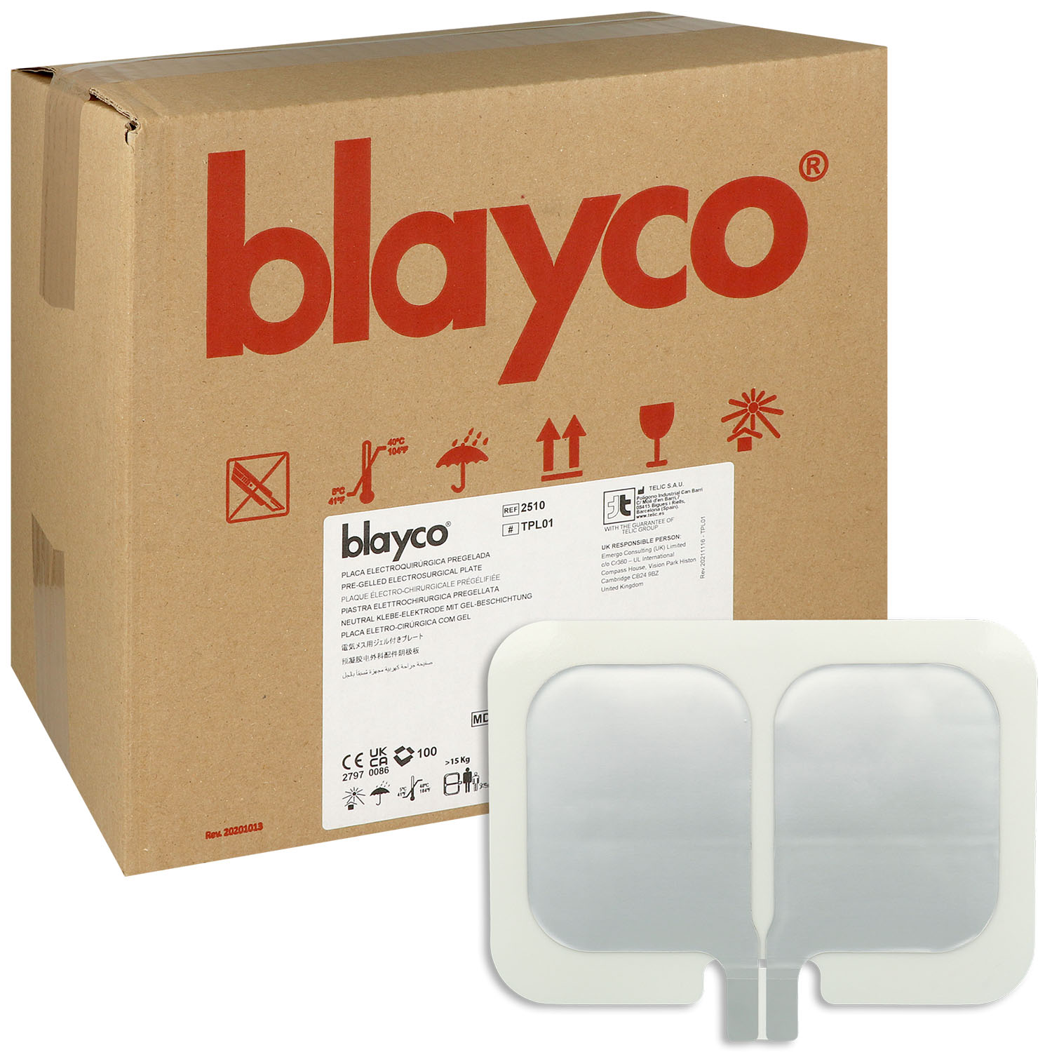 Blayco für Erwachsene Neutral-Elektroden, Dual, Original 2510