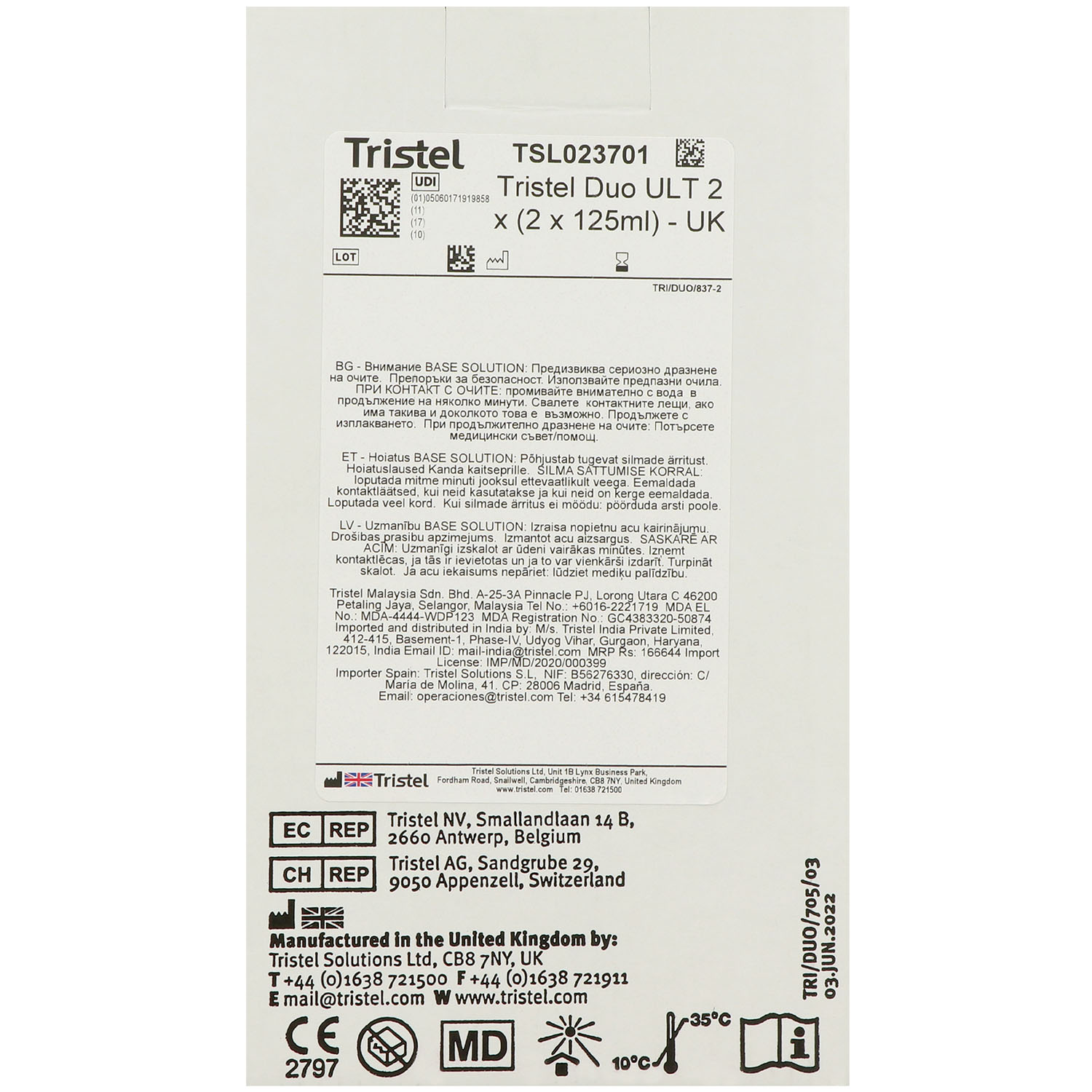 Tristel Duo ULT Dosierflasche - 2 x 125 ml