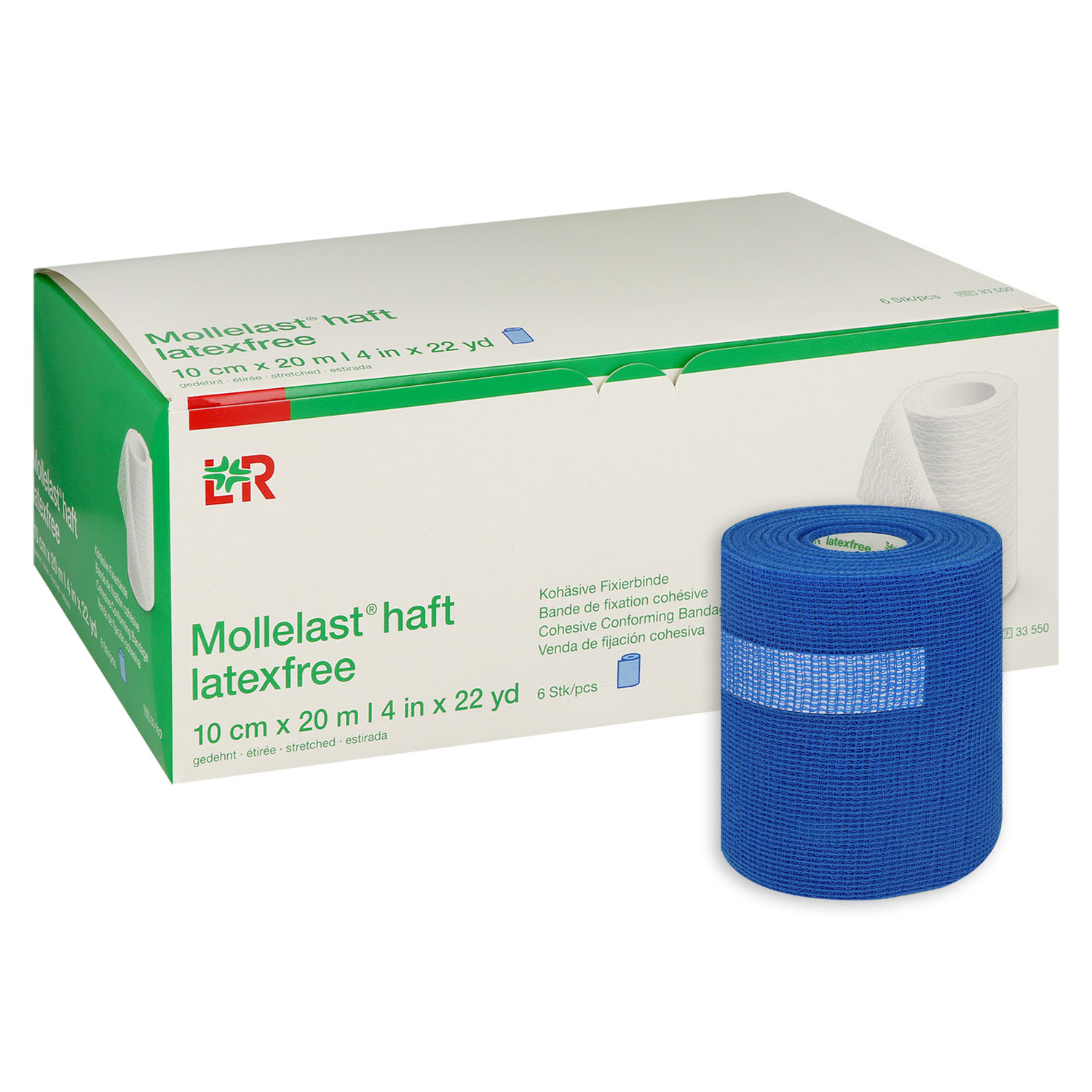 MOLLELAST haft Binden latexfrei, blau