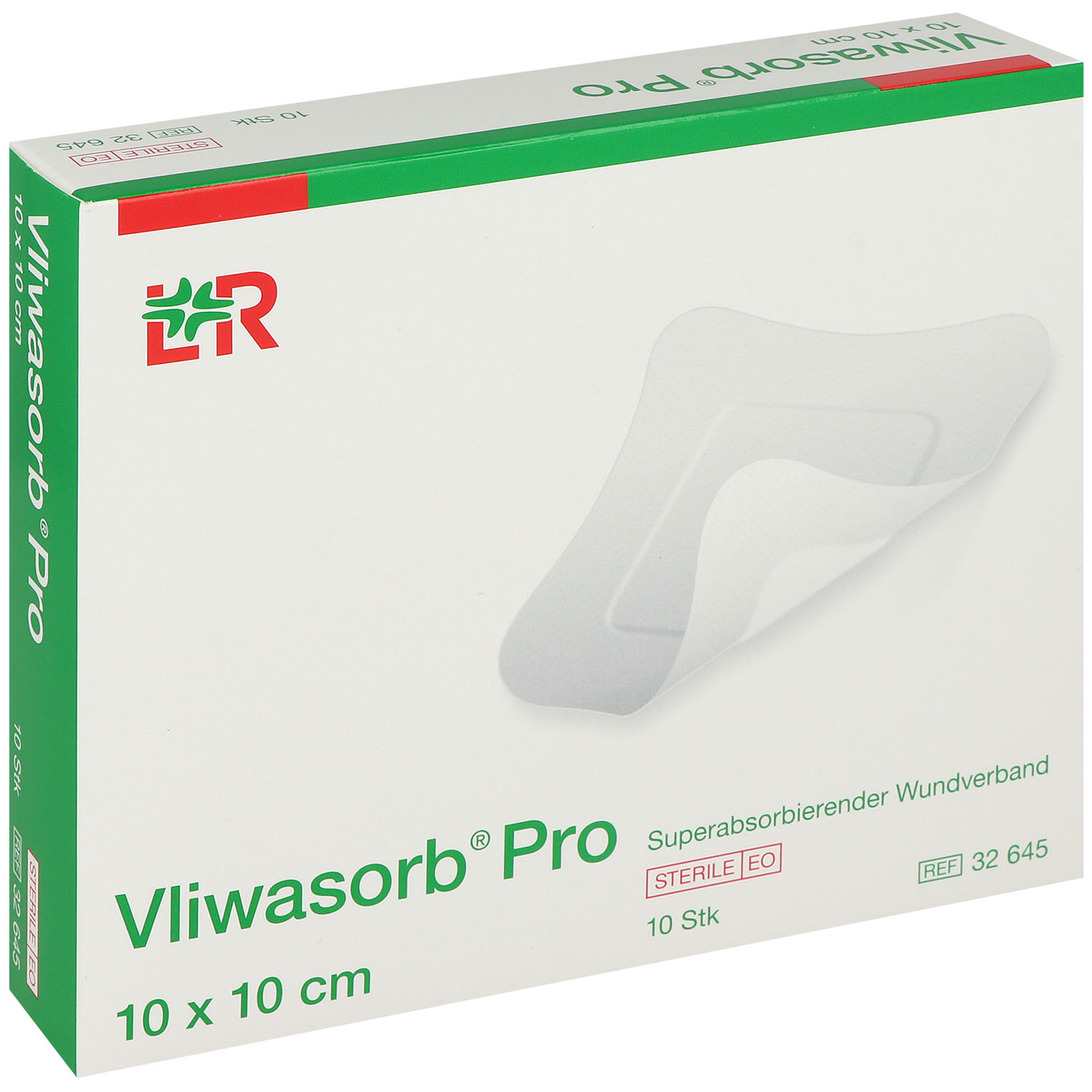 Vliwasorb Pro Superabsorbierender Wundverband 10 x 10 cm - 10 St.