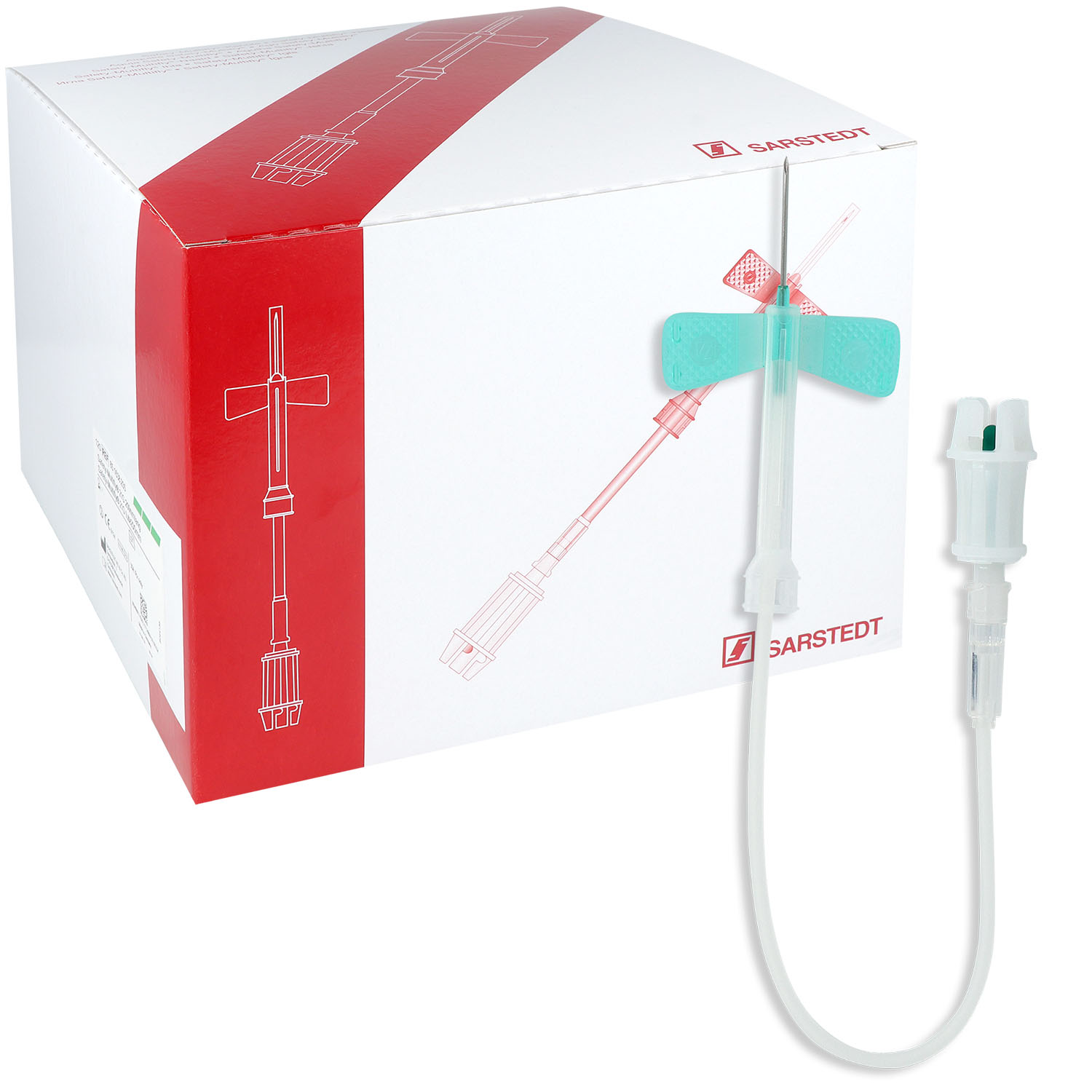 Safety-Multifly-Kanüle 21 G - Schlauchlänge 200 mm - grün