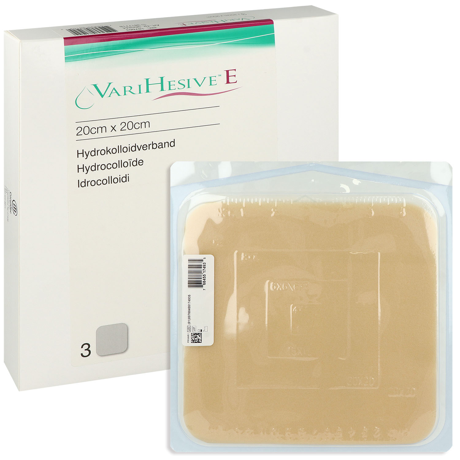 Varihesive E, dreifach-Hydrokolloidmix-Schaumverband