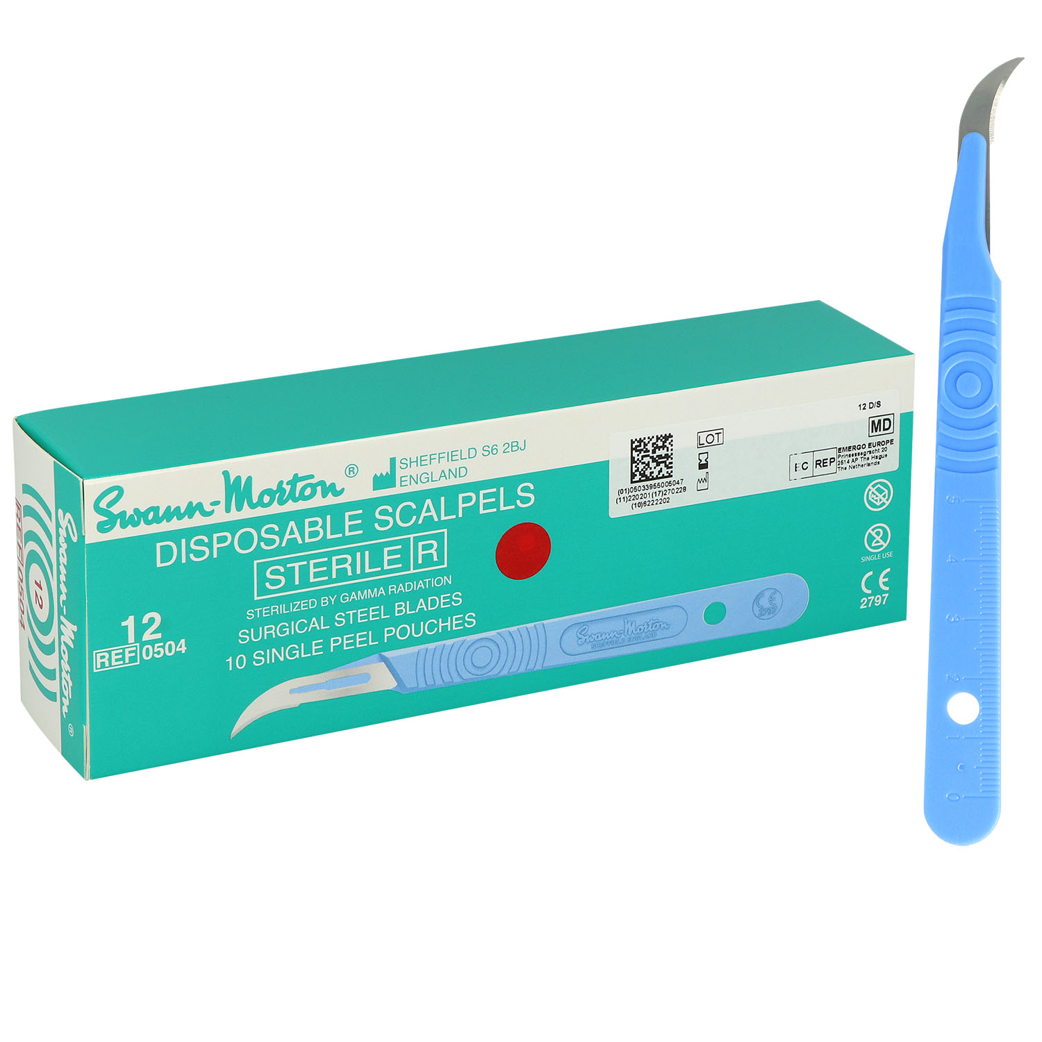Einmalskalpelle Swann-Morton Figur 12 - 10 St.