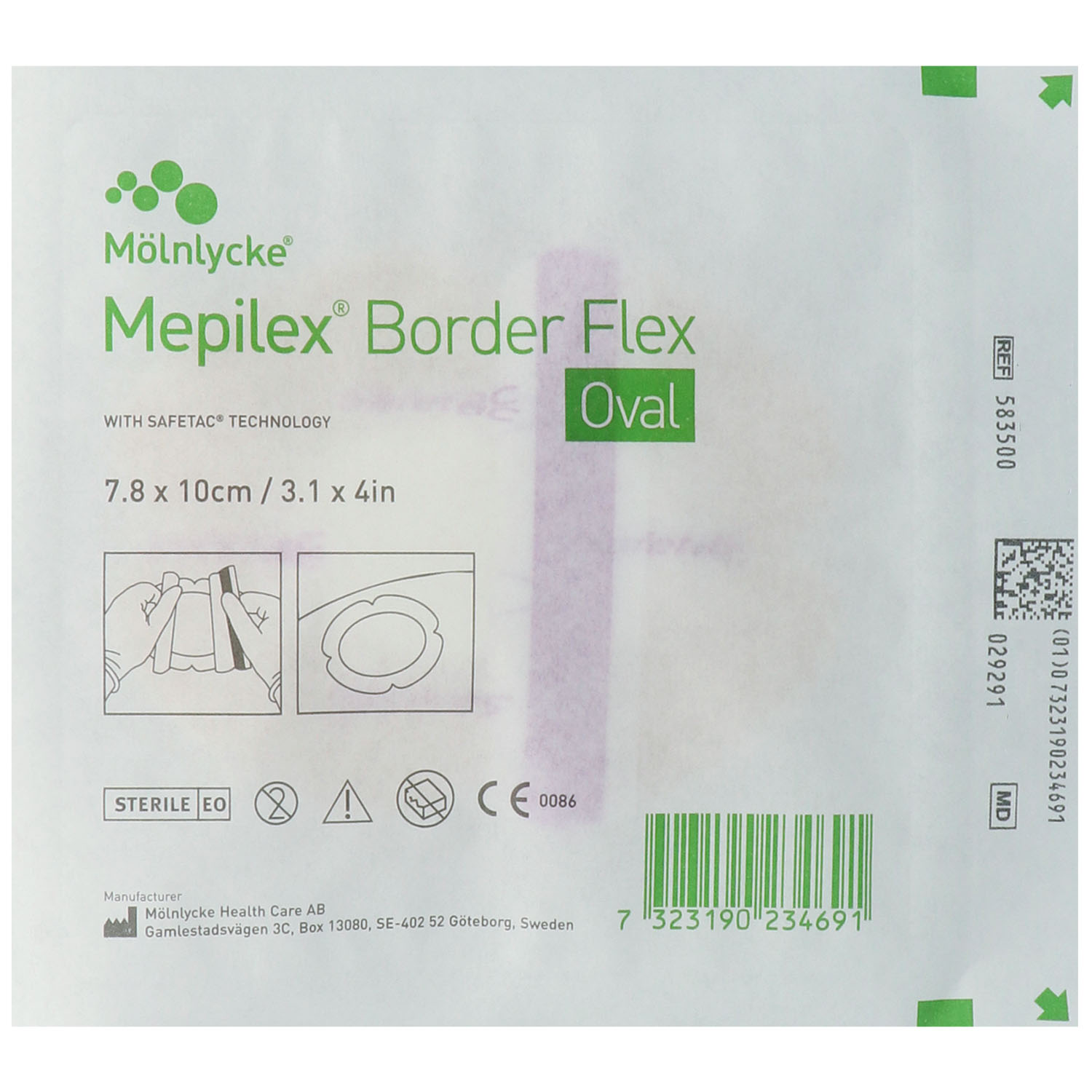 Mepilex Border Flex Oval haftend Schaumverband Mepilex Border Flex Oval haftend Schaumverband