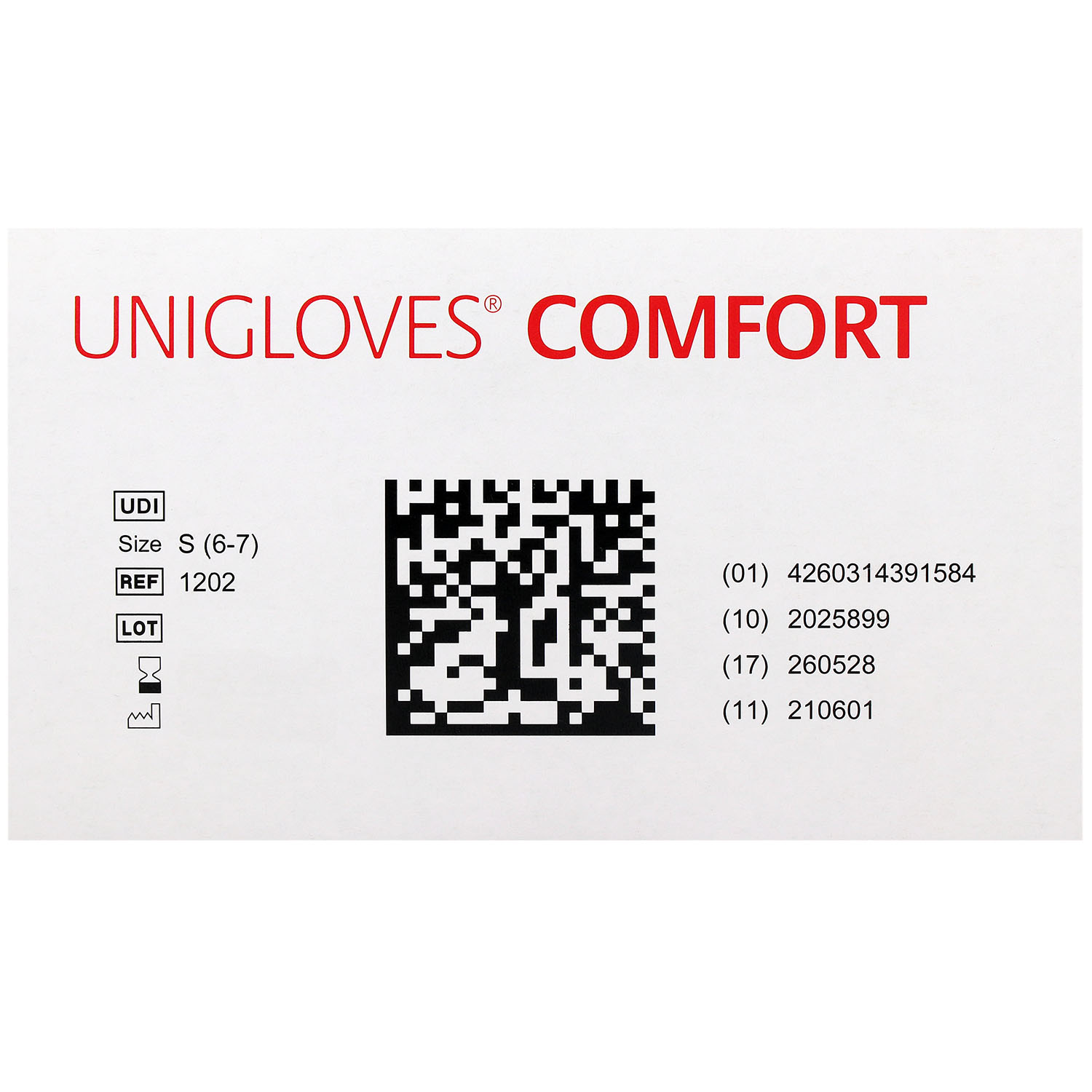Unigloves COMFORT Latexhandschuhe, puderfrei, weiß